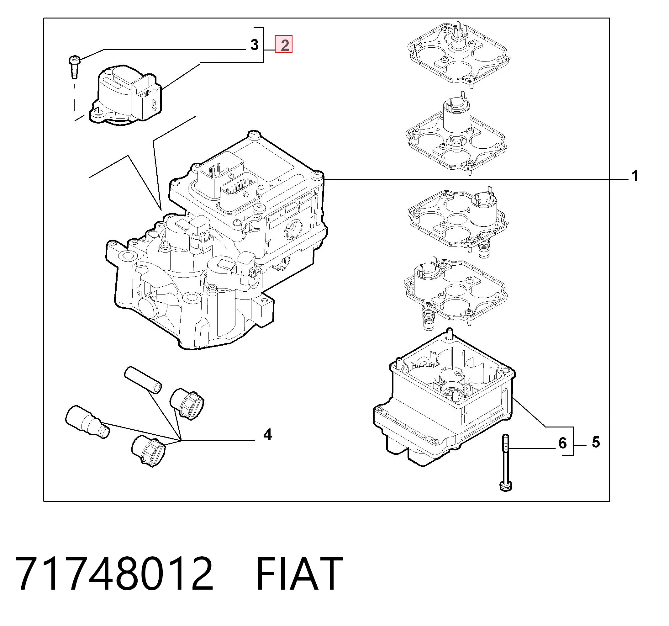 71748012 Fiat/Alfa/Lancia Датчик положення селектора АКПП