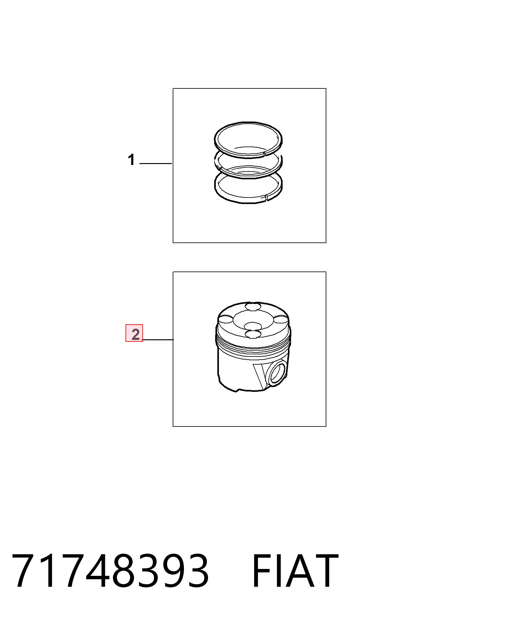 1023287001 Mopart Поршень в зборі