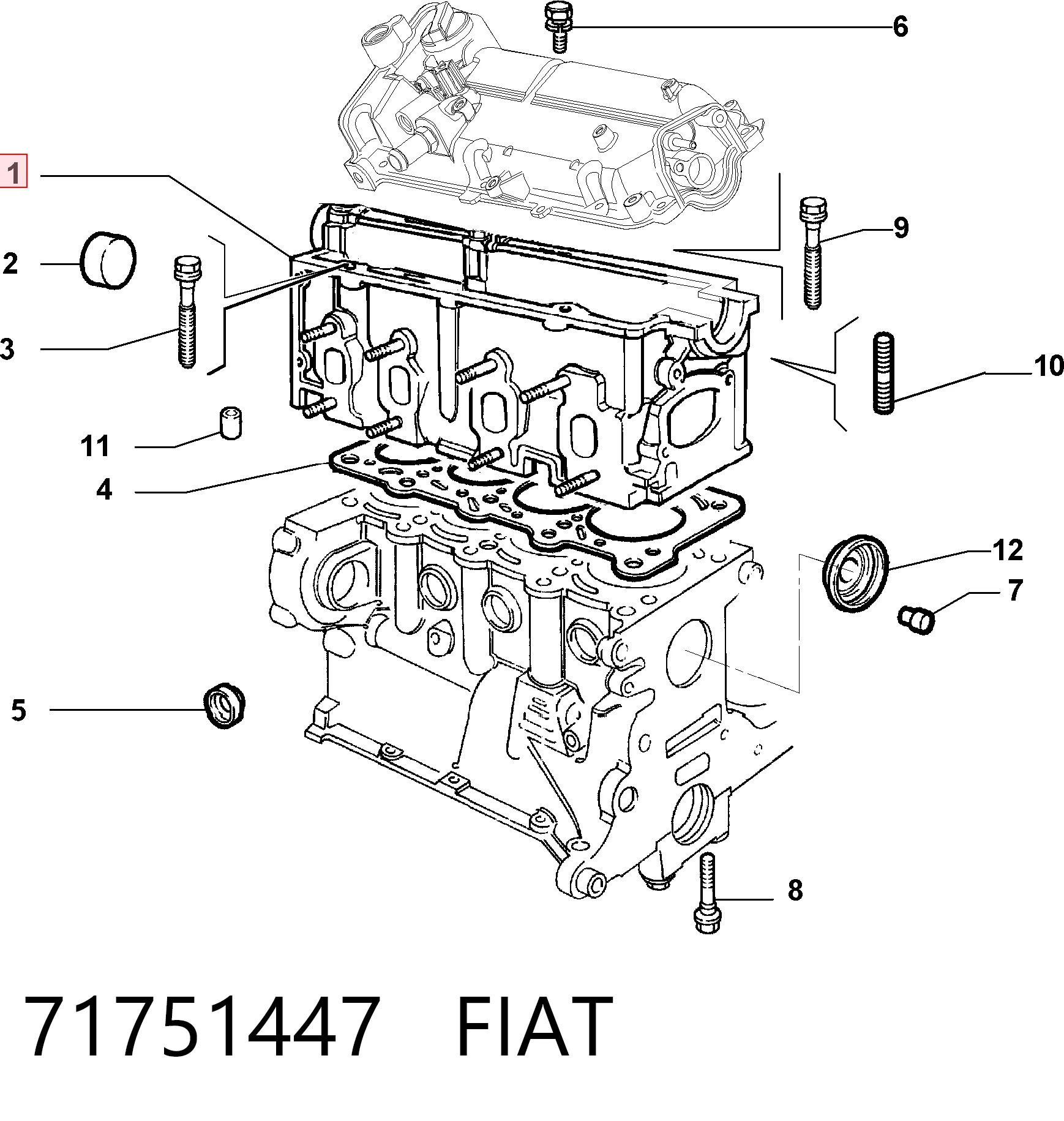 Купити 71740648 Chrysler Головка блоку