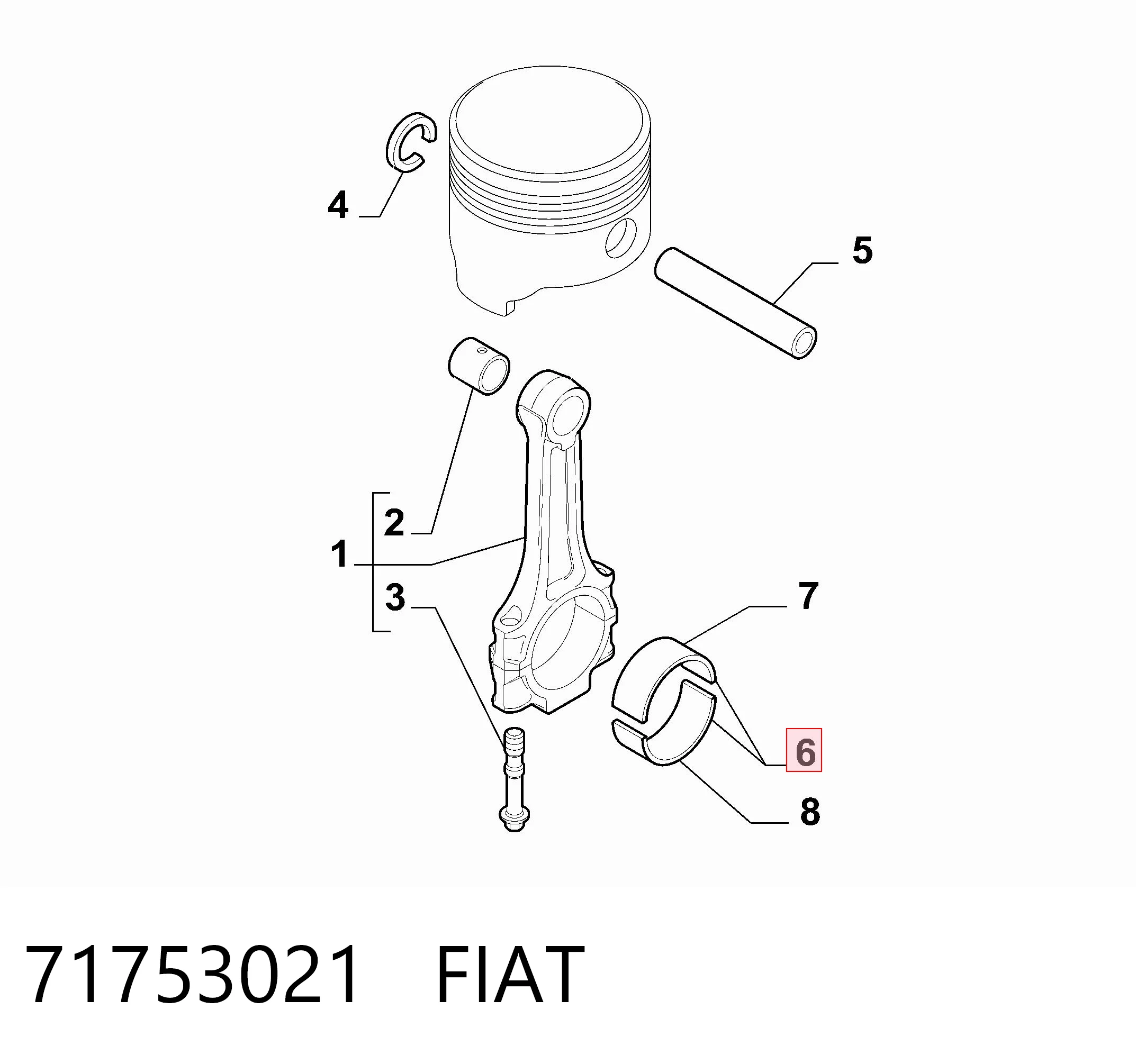 7147764 Glyco Підшипник шатуна