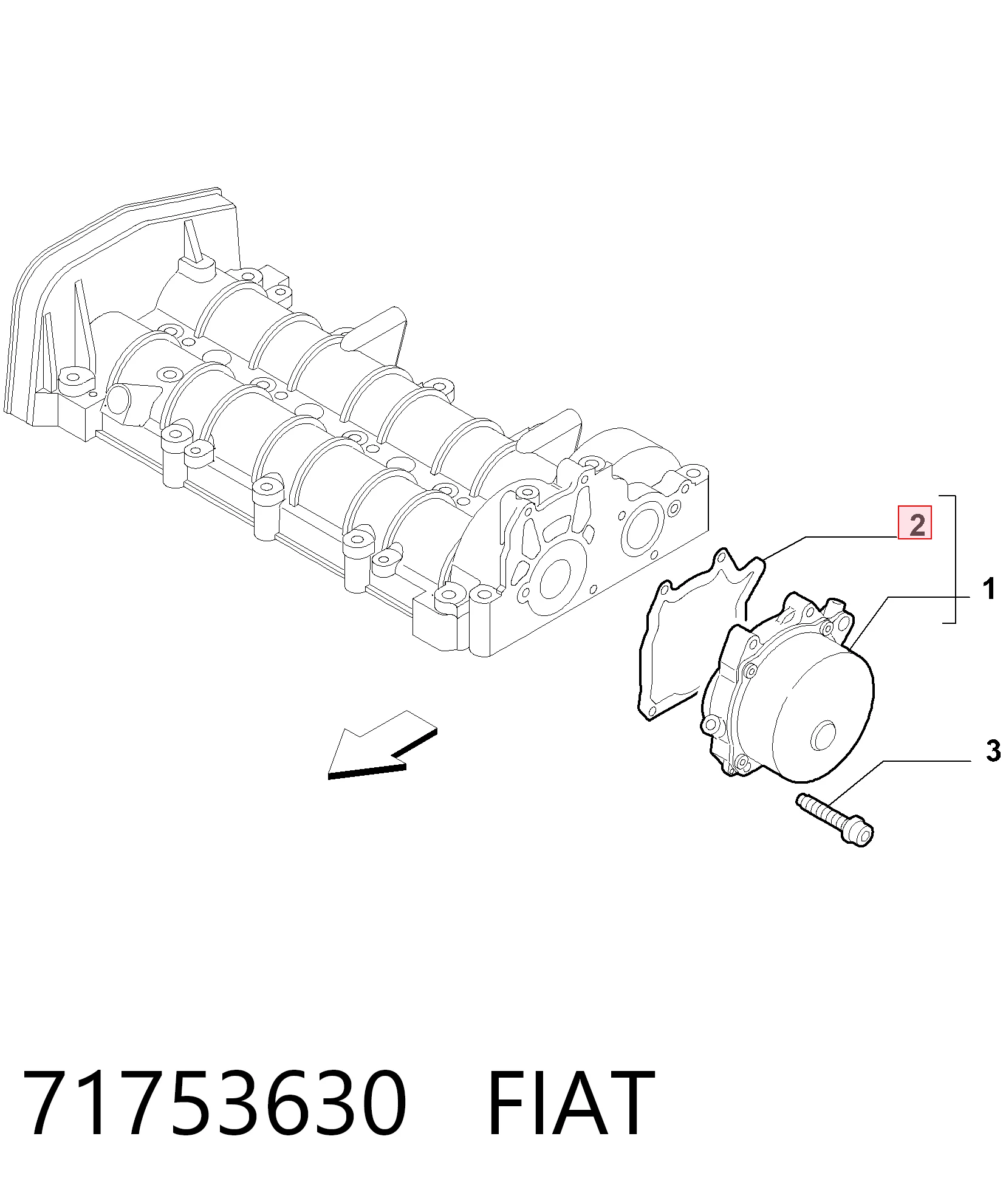 71753630 Fiat/Alfa/Lancia Прокладка вакуумного насоса