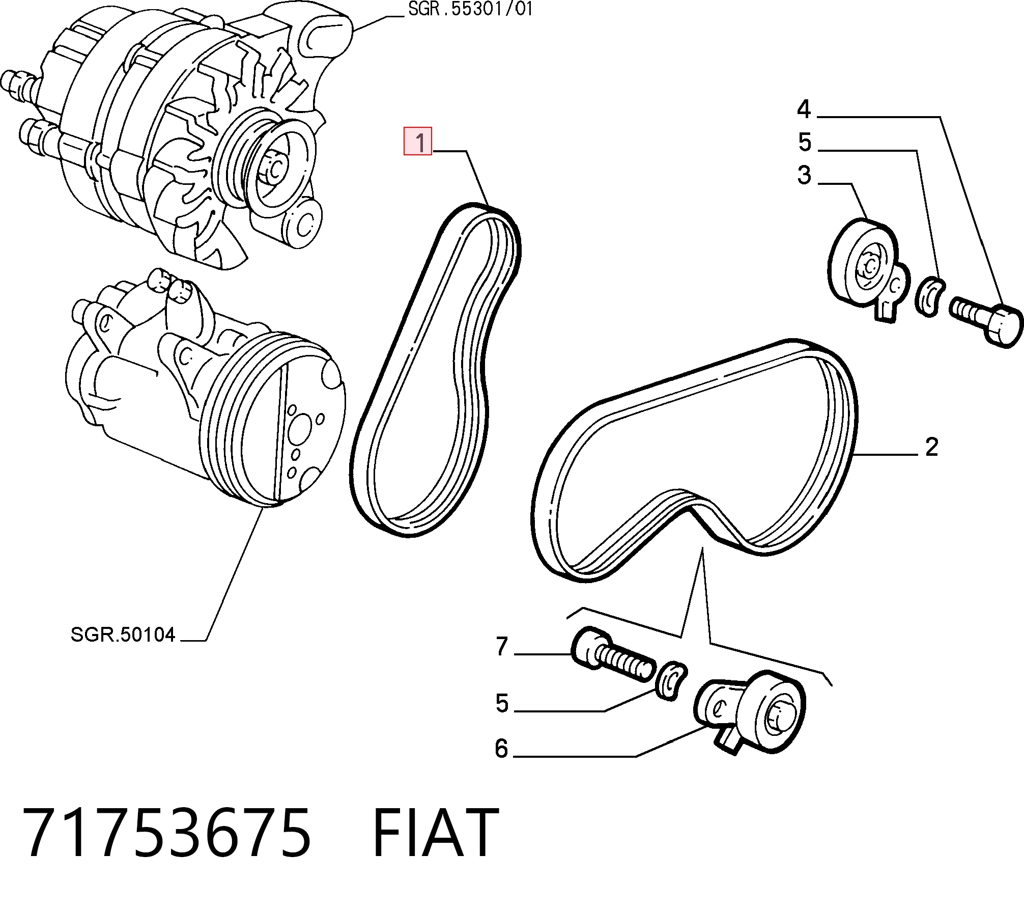 Ремінь кондиціонера Goodyear 4PK0545