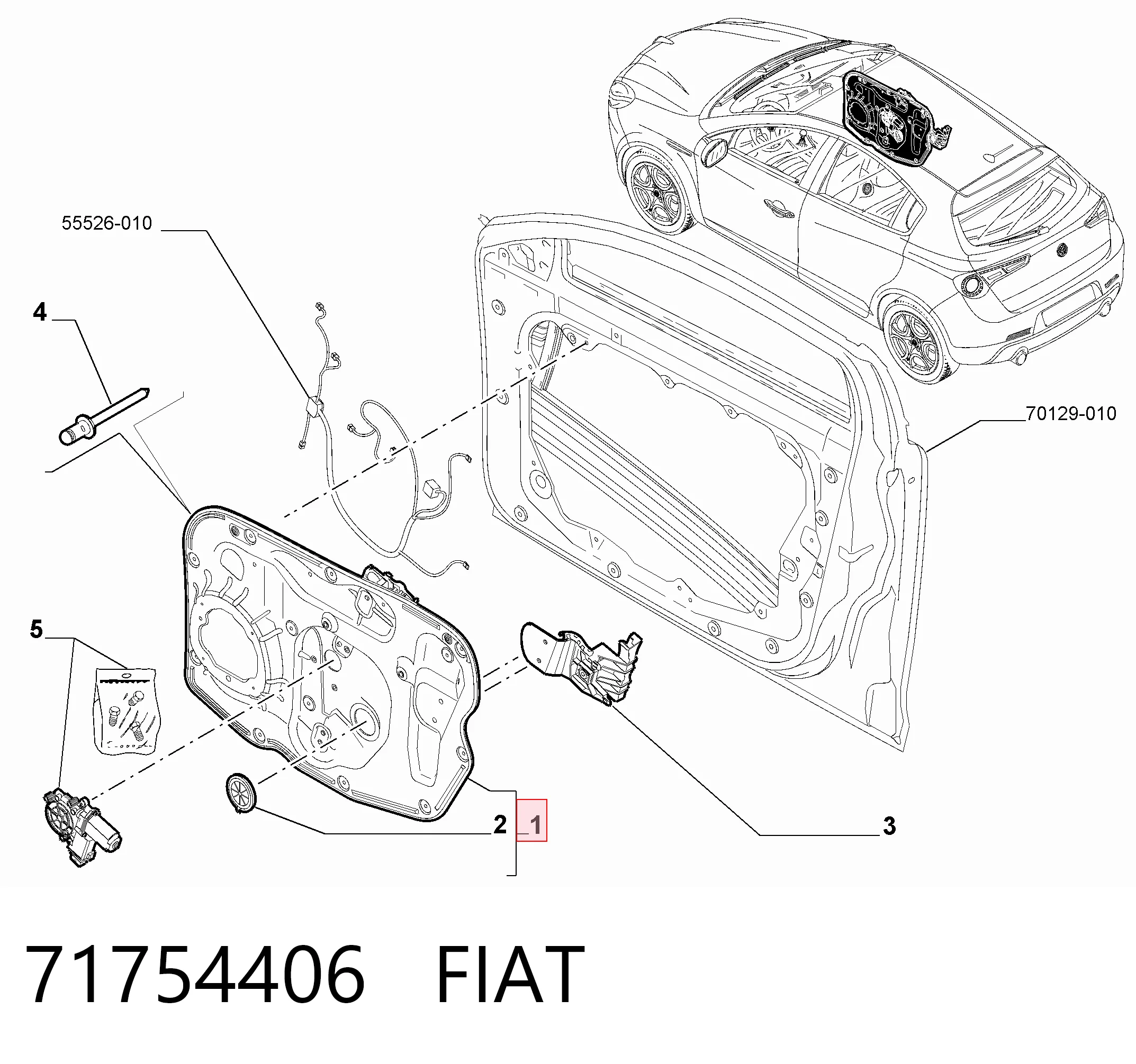 Купити Склопідйомник передньої лівої двері Alfa Romeo Giulietta  940