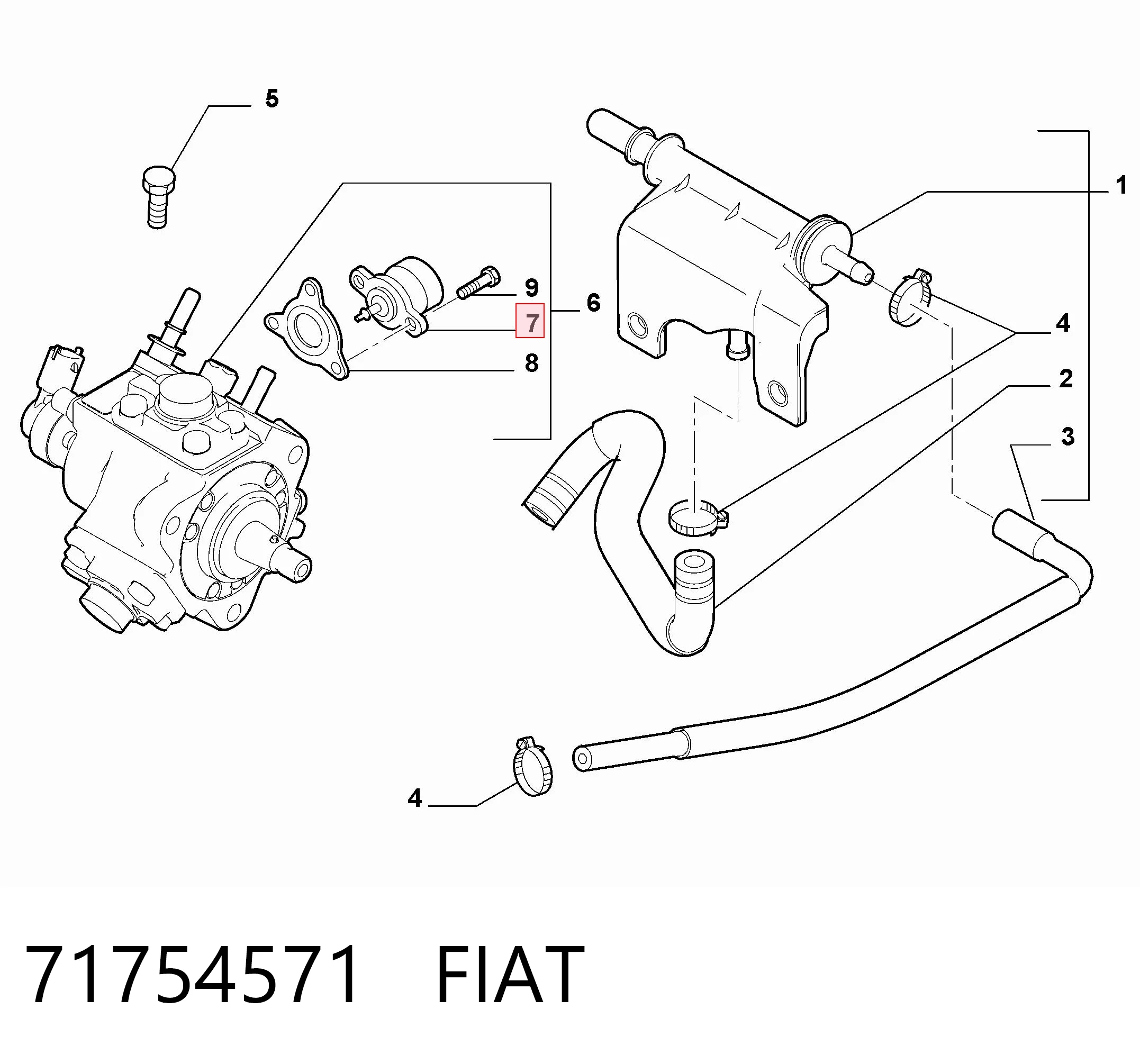 71754571 Fiat/Alfa/Lancia Клапан високого тиску