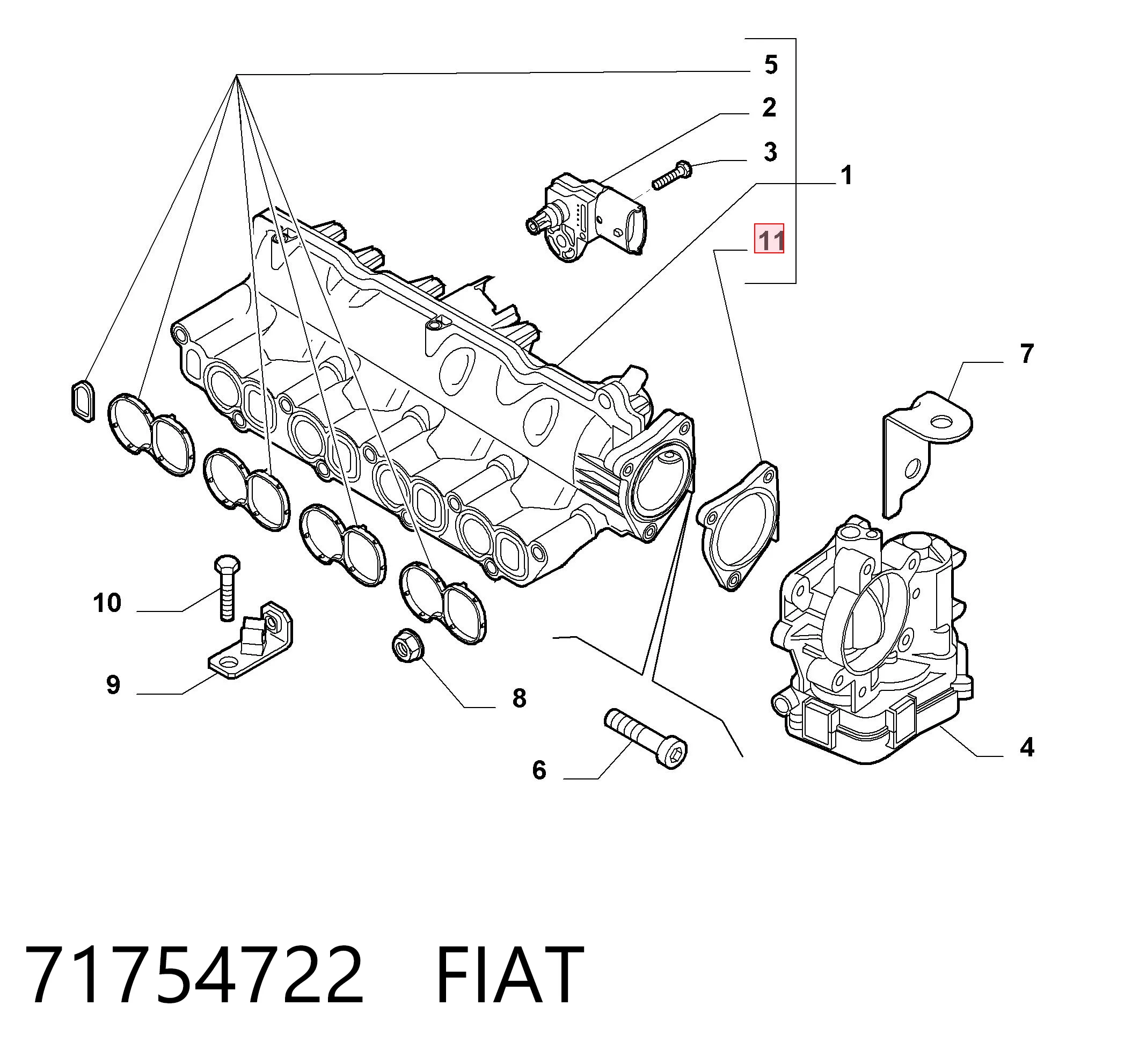 Прокладка дросельної заслінки Opel 95512152 ціна, від 7.24 USD