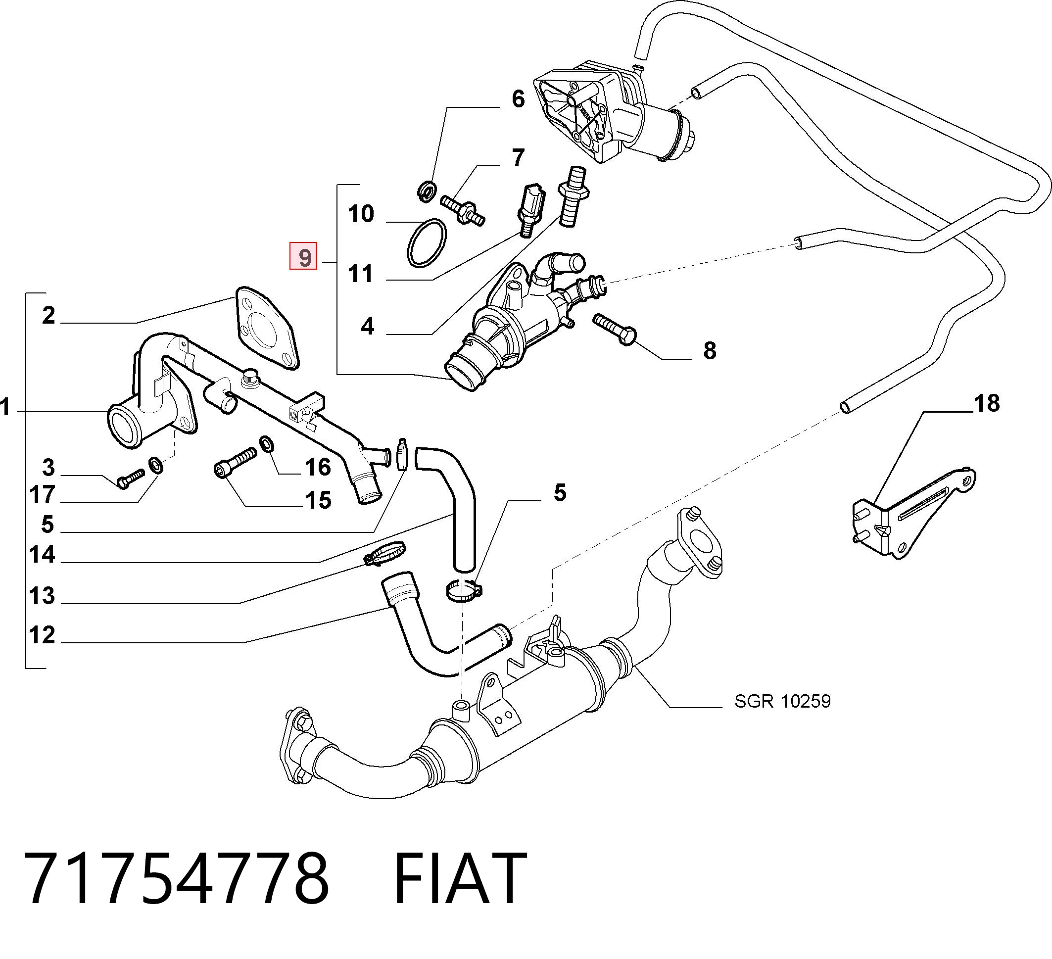 71754778 Fiat/Alfa/Lancia Авто термостат
