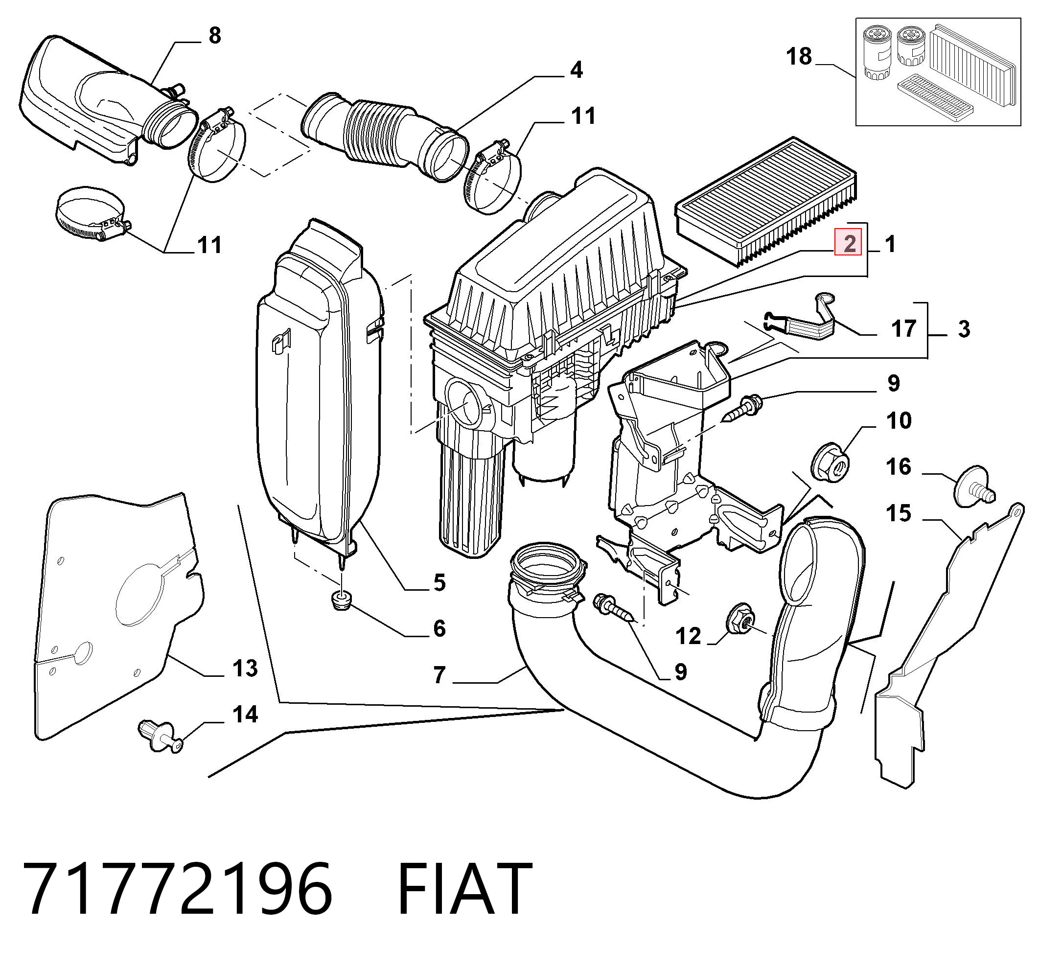 Повітряний фільтр 16546KA030 Subaru