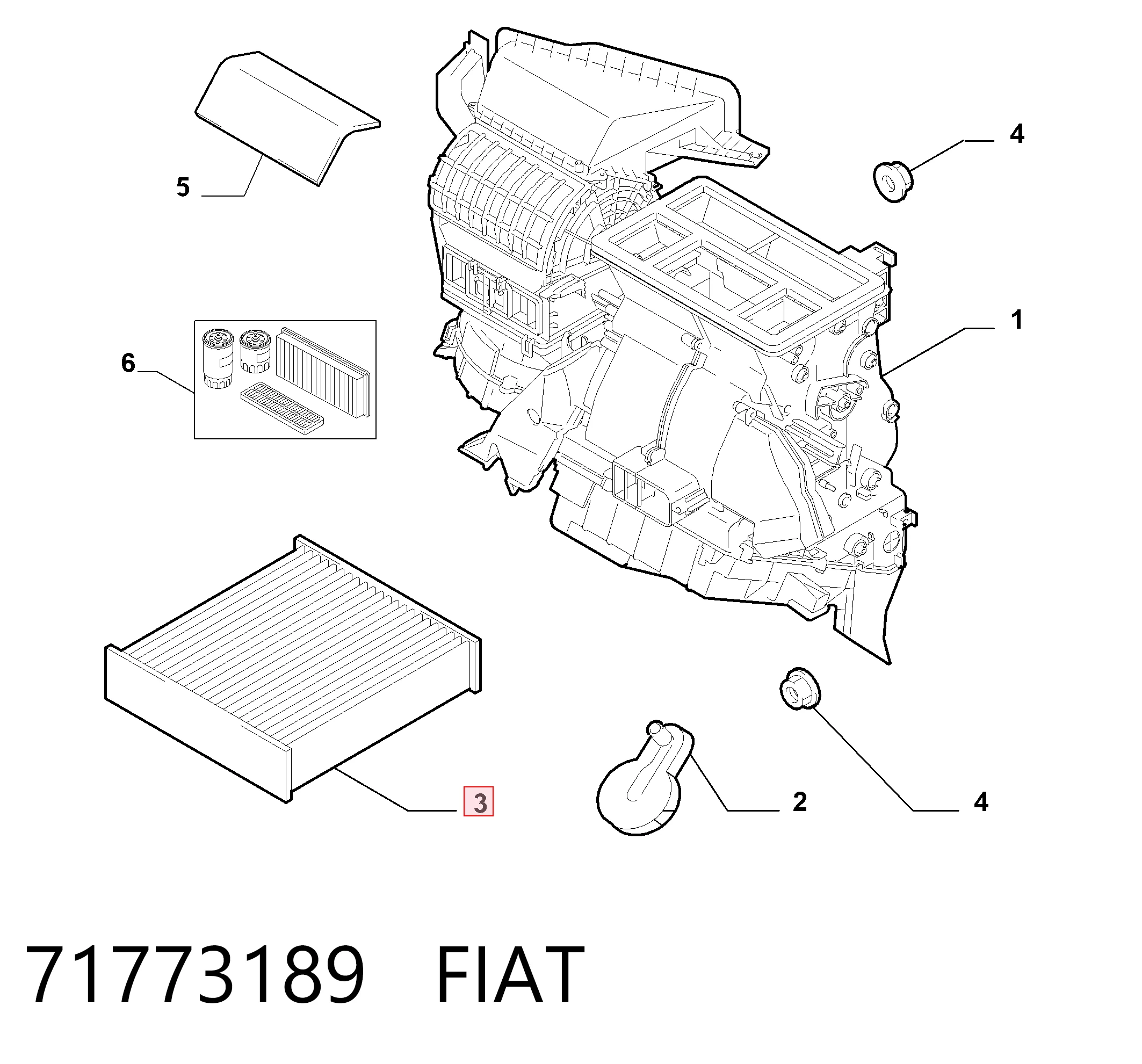 Купити 71773189 Chrysler Фільтр салону вугільний