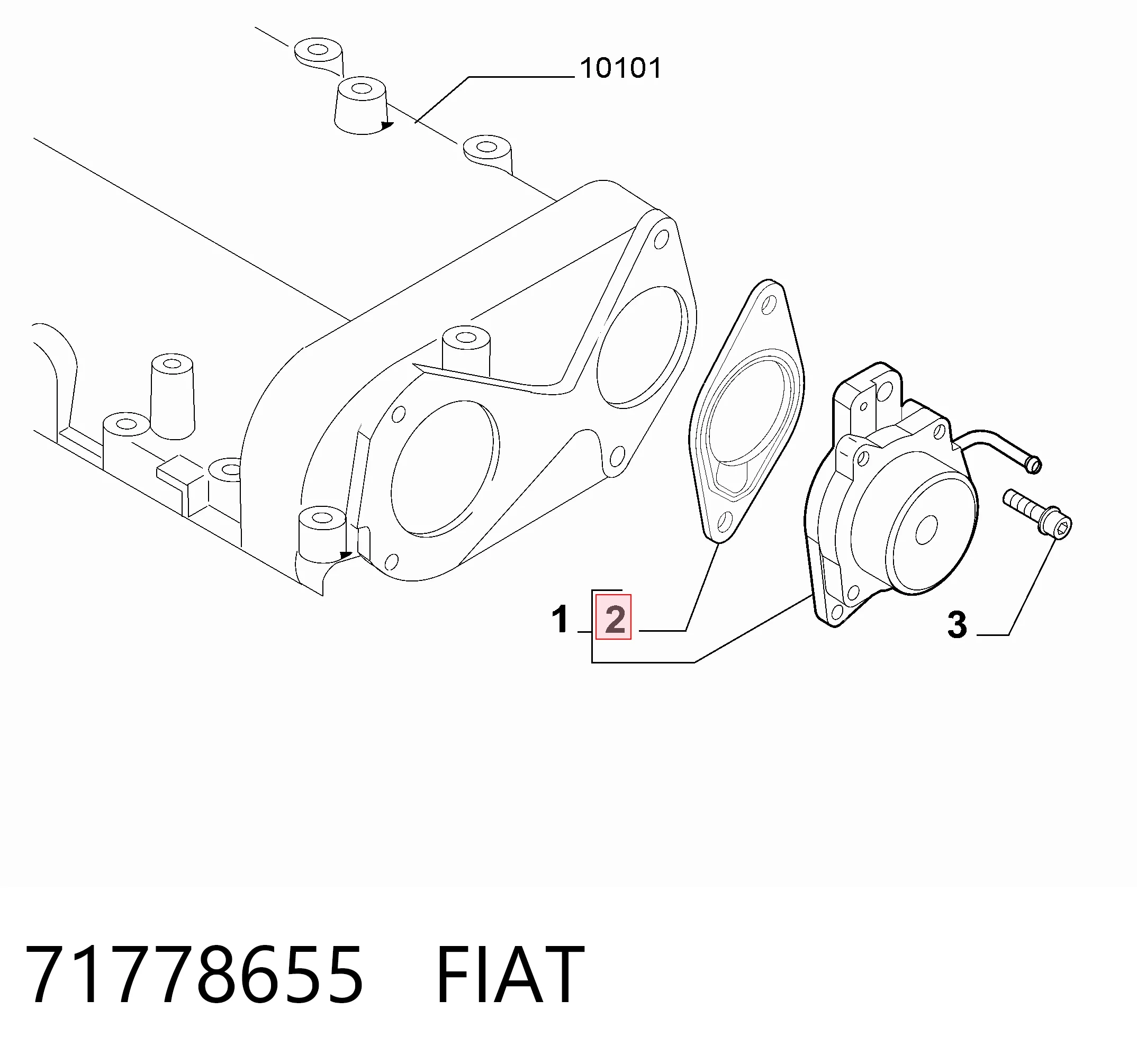 Прокладка вакуумного насосу Chrysler 71747730 ціна, від 5.61 USD