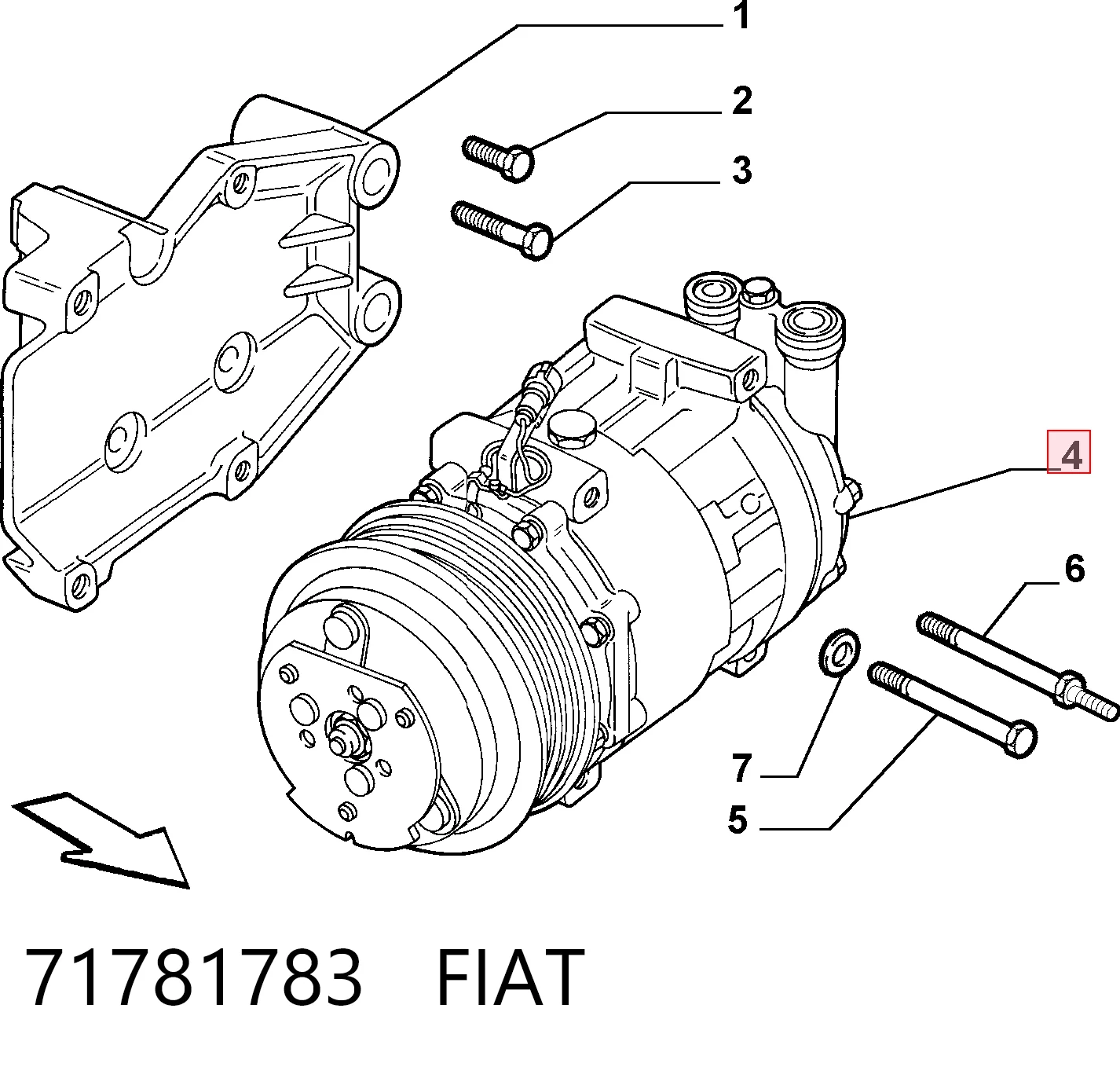 71781783 Fiat/Alfa/Lancia Компресор холодоагенту