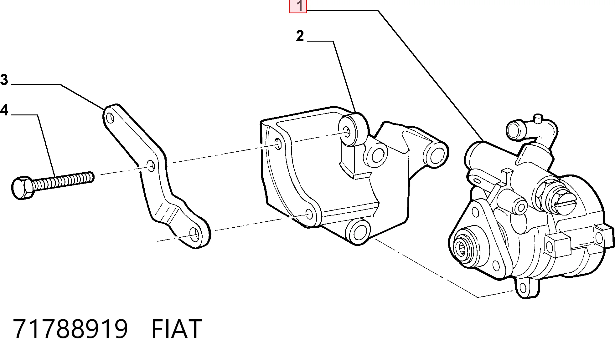 71788919 Fiat/Alfa/Lancia Насос гідропідсилювача