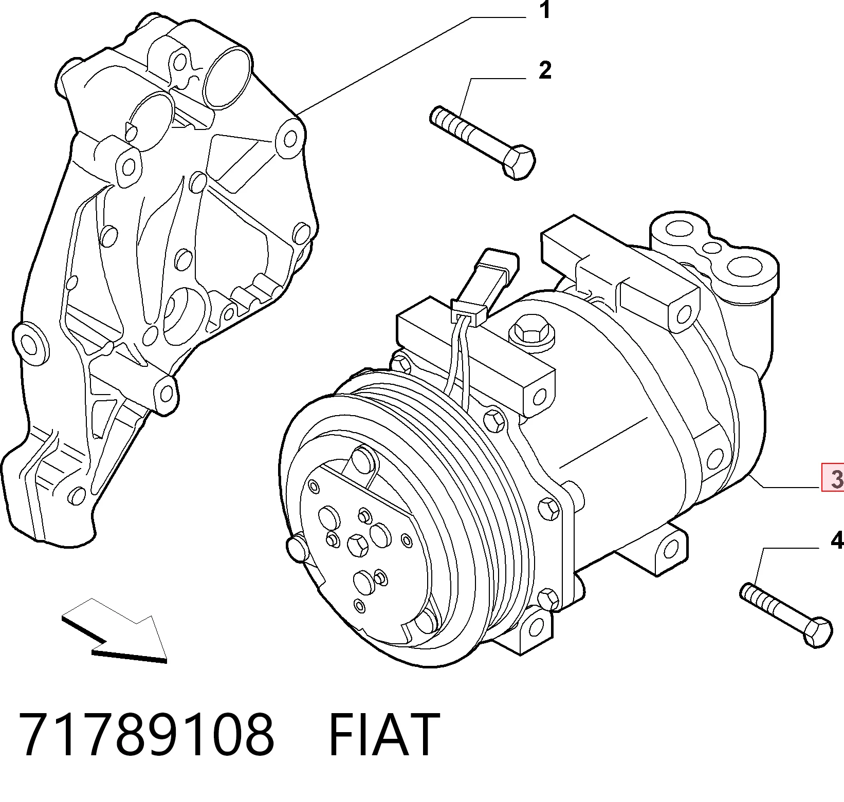 71789108 Fiat/Alfa/Lancia Компресор холодоагенту