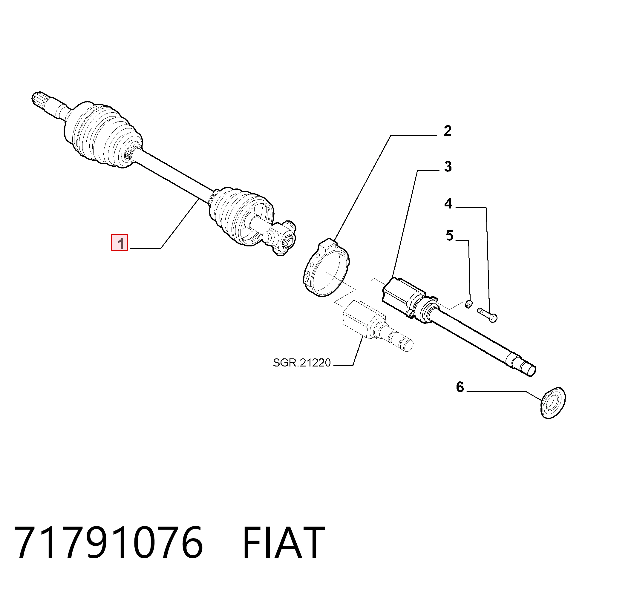 Привід правий Posterparts BB5035