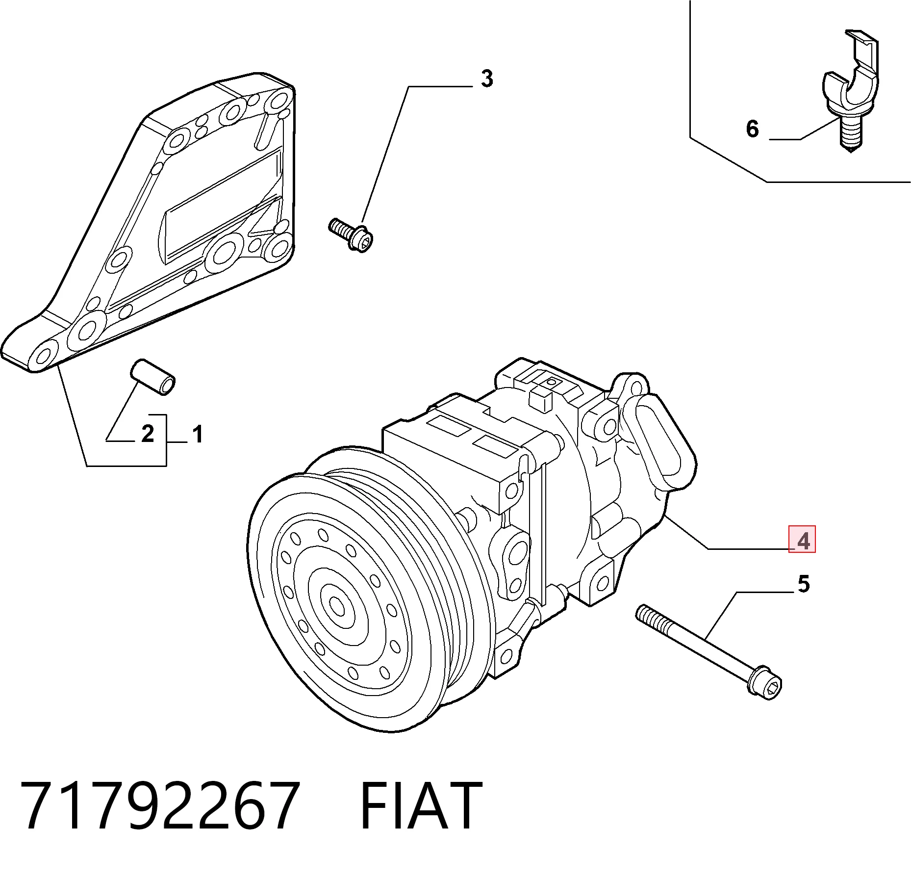 71792267 Fiat/Alfa/Lancia Компресор холодоагенту