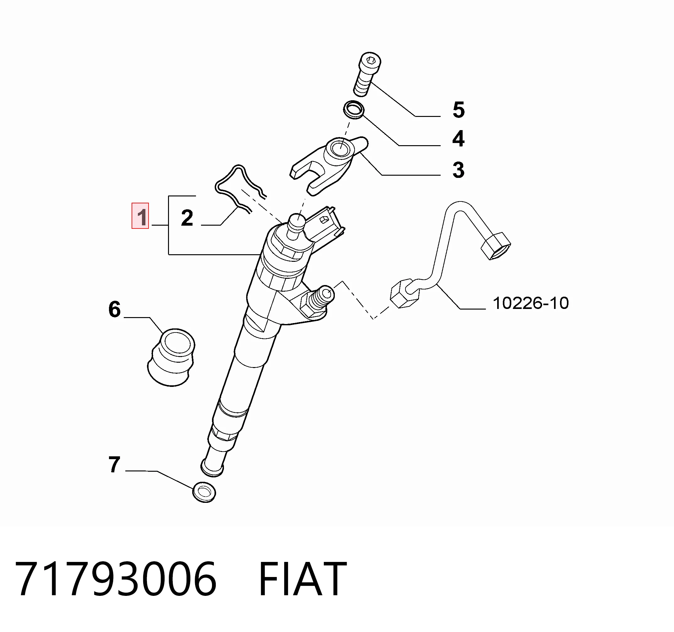 71793006 Fiat/Alfa/Lancia Форсунка вприску палива