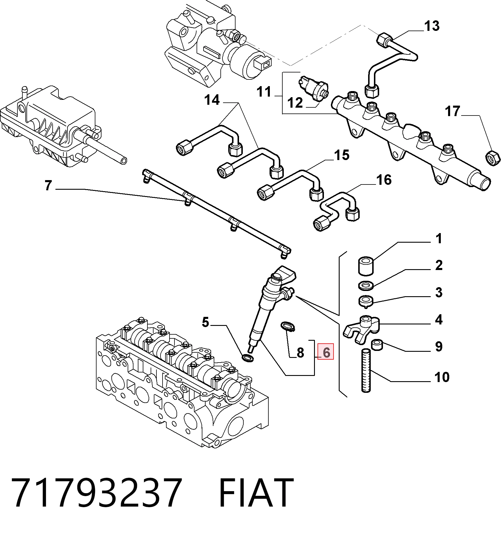  Паливні форсунки Fiat Doblo 1