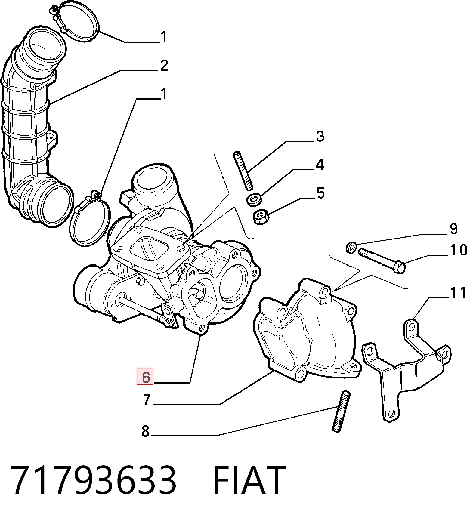  Турбіна Fiat Punto 1