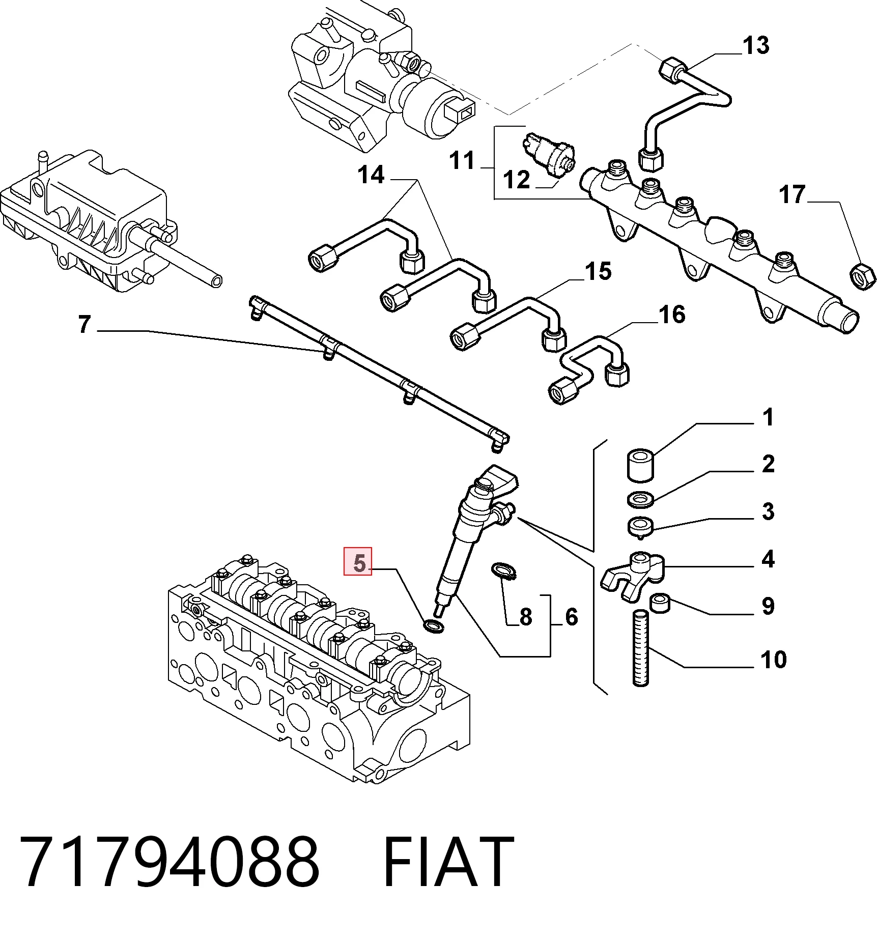 Форсунка інжектора Fiat Doblo I