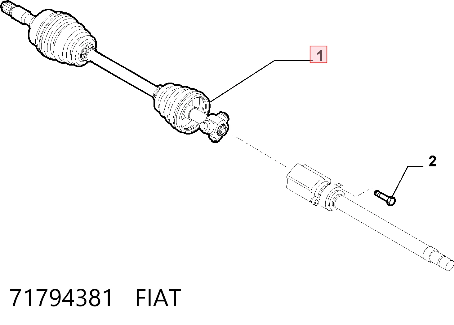 BB3941 Posterparts Привід передній правий