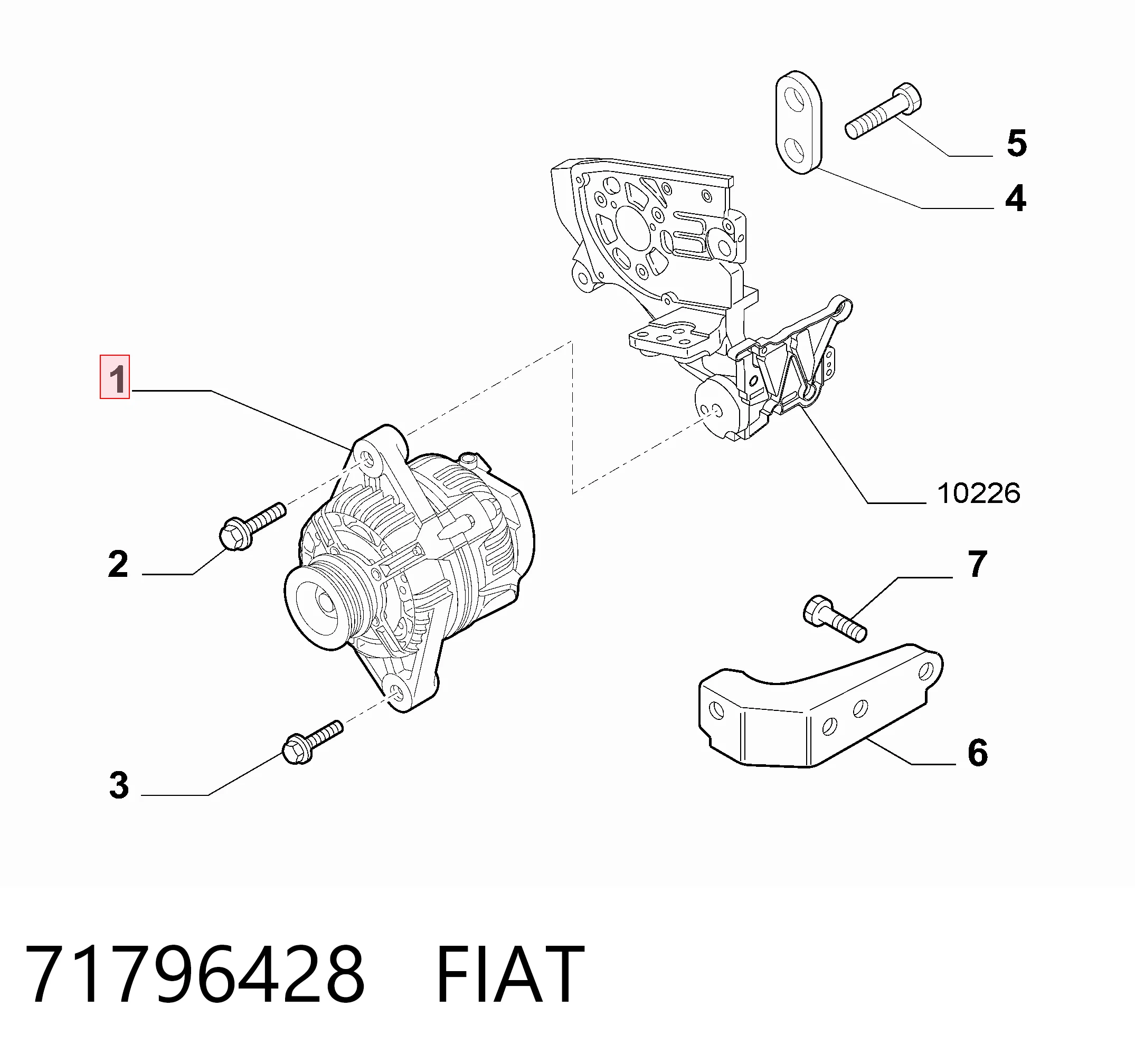 71796428 Fiat/Alfa/Lancia Авто генератор