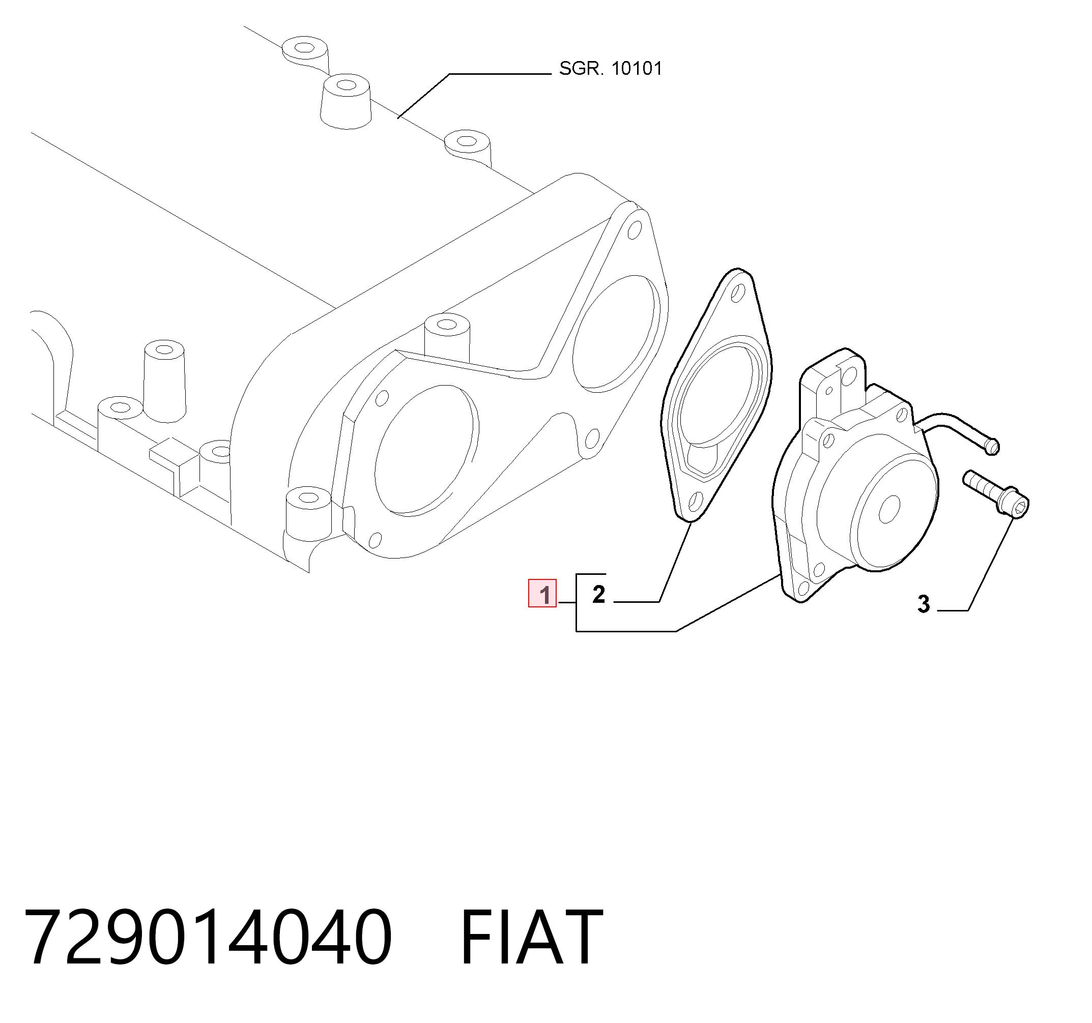 Насос вакуумний Fiat Panda II хетчбек (169A) (2003 - 2013) ціна, від 16.91 USD