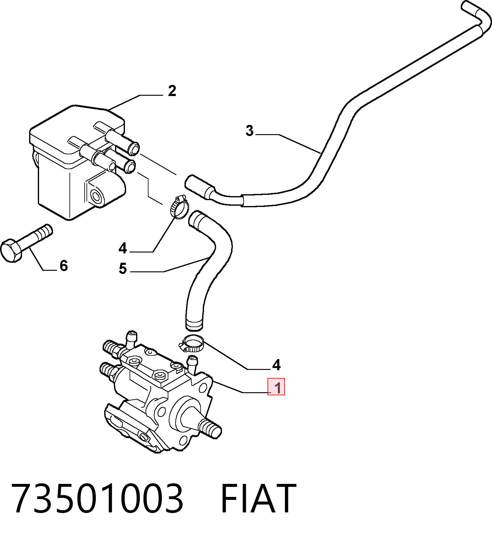 73501003 Fiat/Alfa/Lancia Насос паливний високого тиску (ПНВТ)