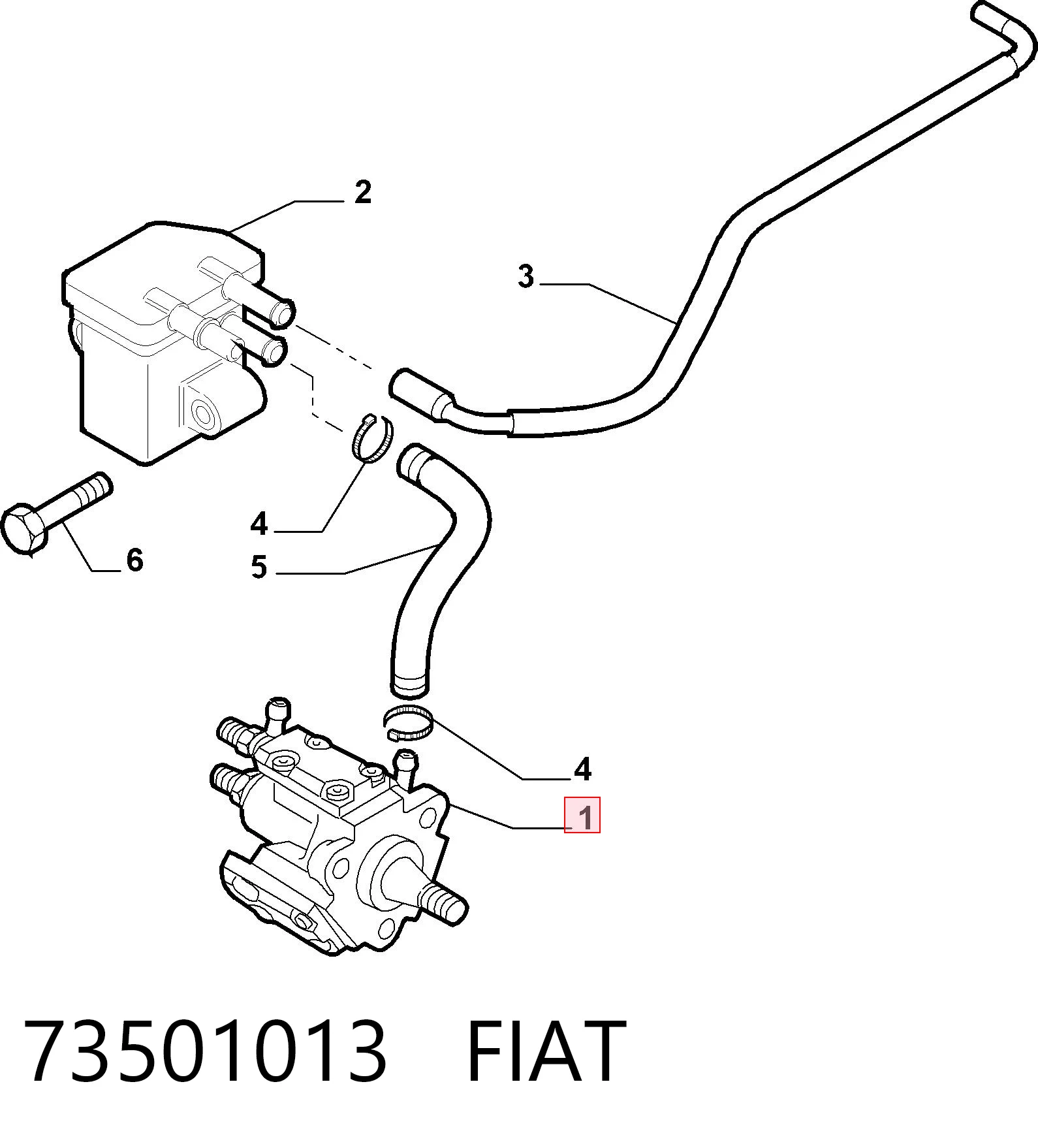 73501013 Fiat/Alfa/Lancia Насос паливний високого тиску (ПНВТ)