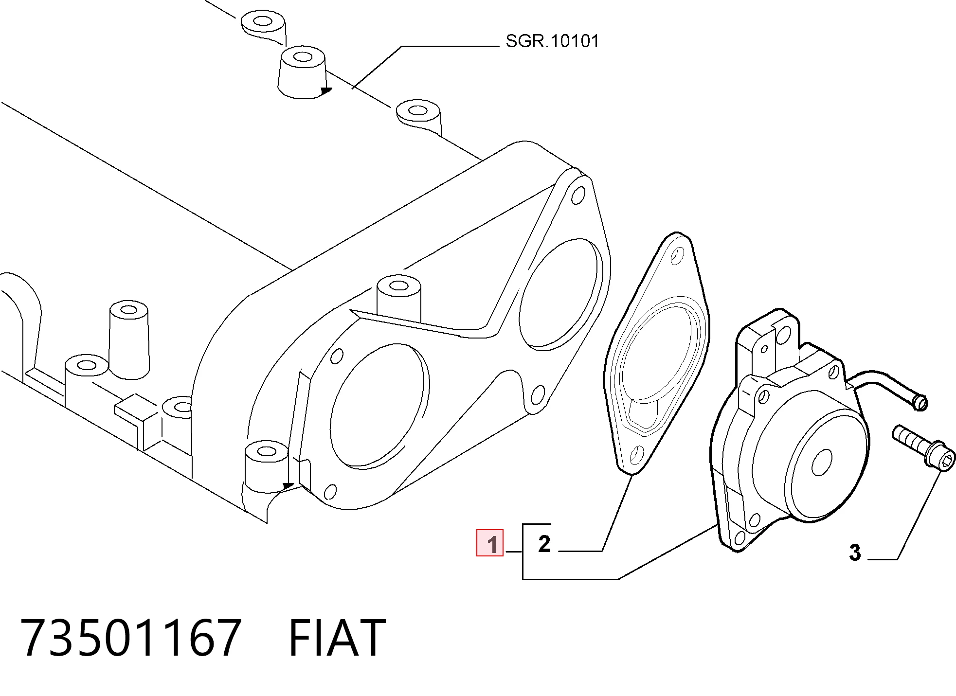 Купити 55221037 Peugeot/Citroen Вакуумний насос