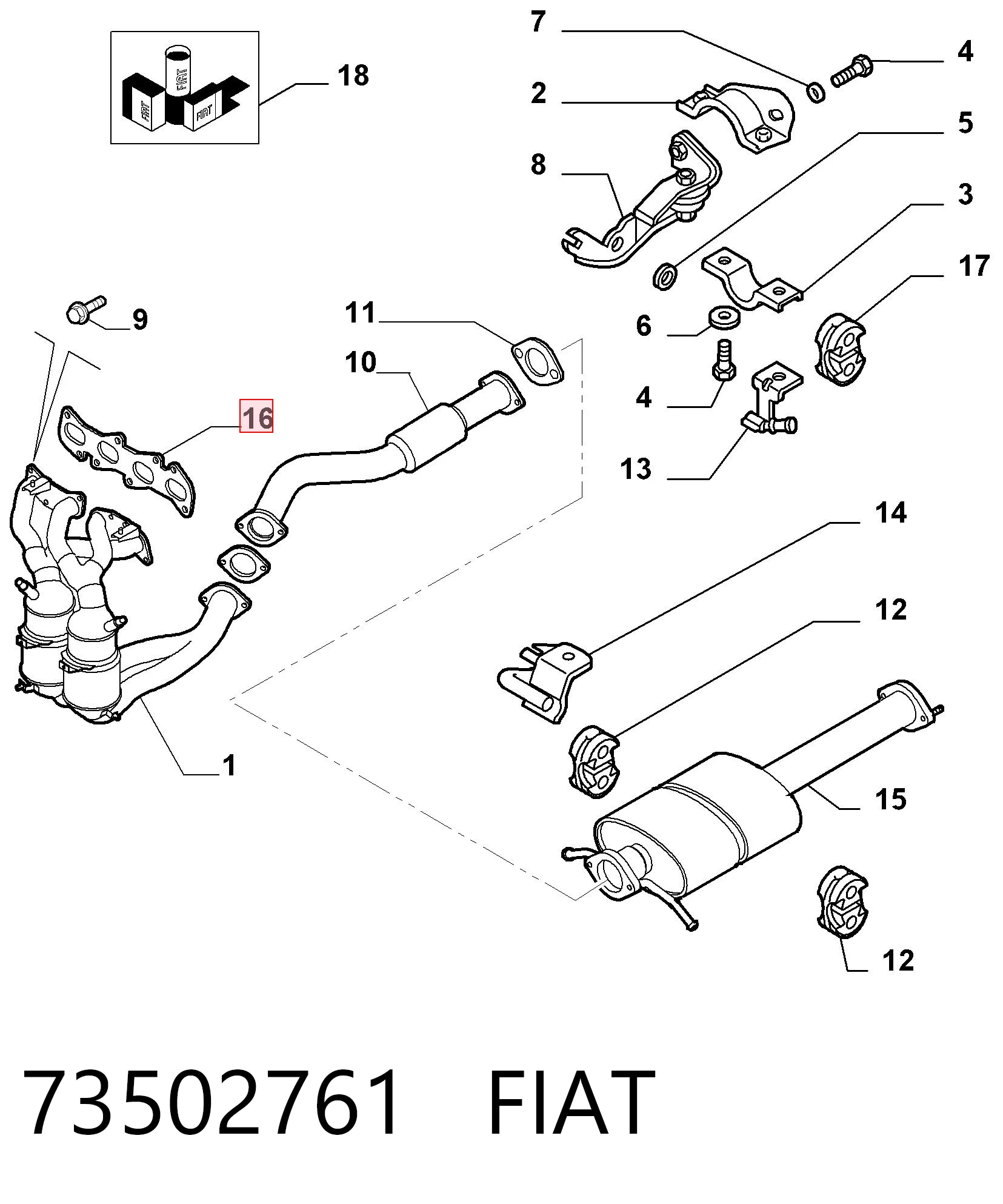 Прокладка колектора 93179066 General Motors