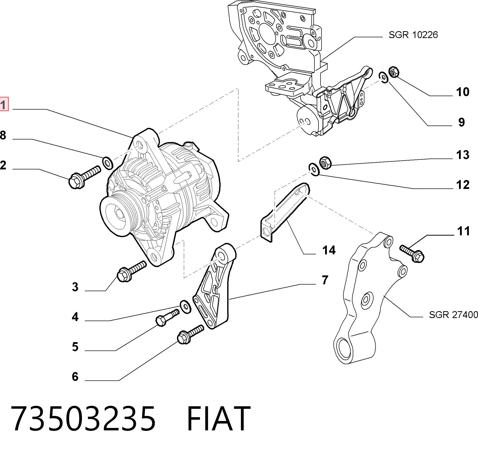 73503235 Fiat/Alfa/Lancia Авто генератор