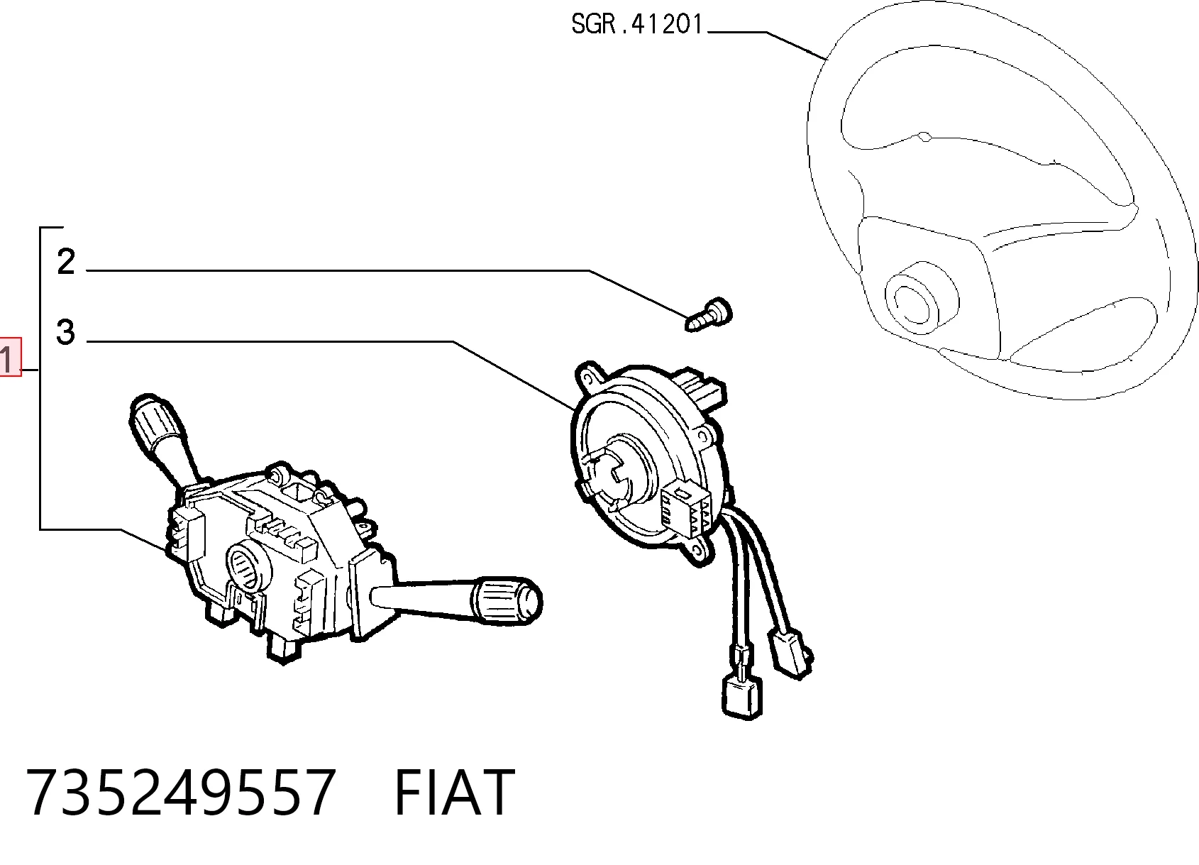Перемикач підрульовий, лівий Magneti Marelli DA43119