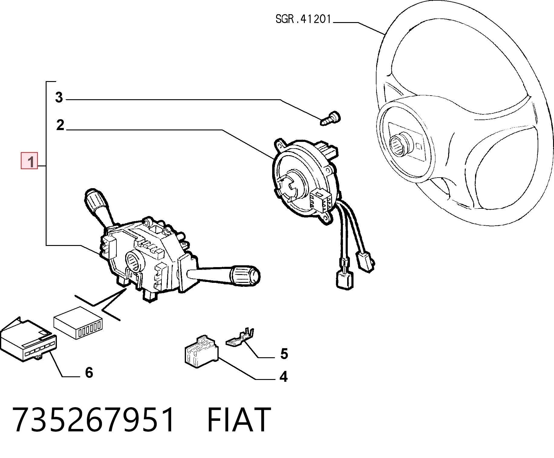 Купити Підрульовий перемикач Fiat Punto II 188