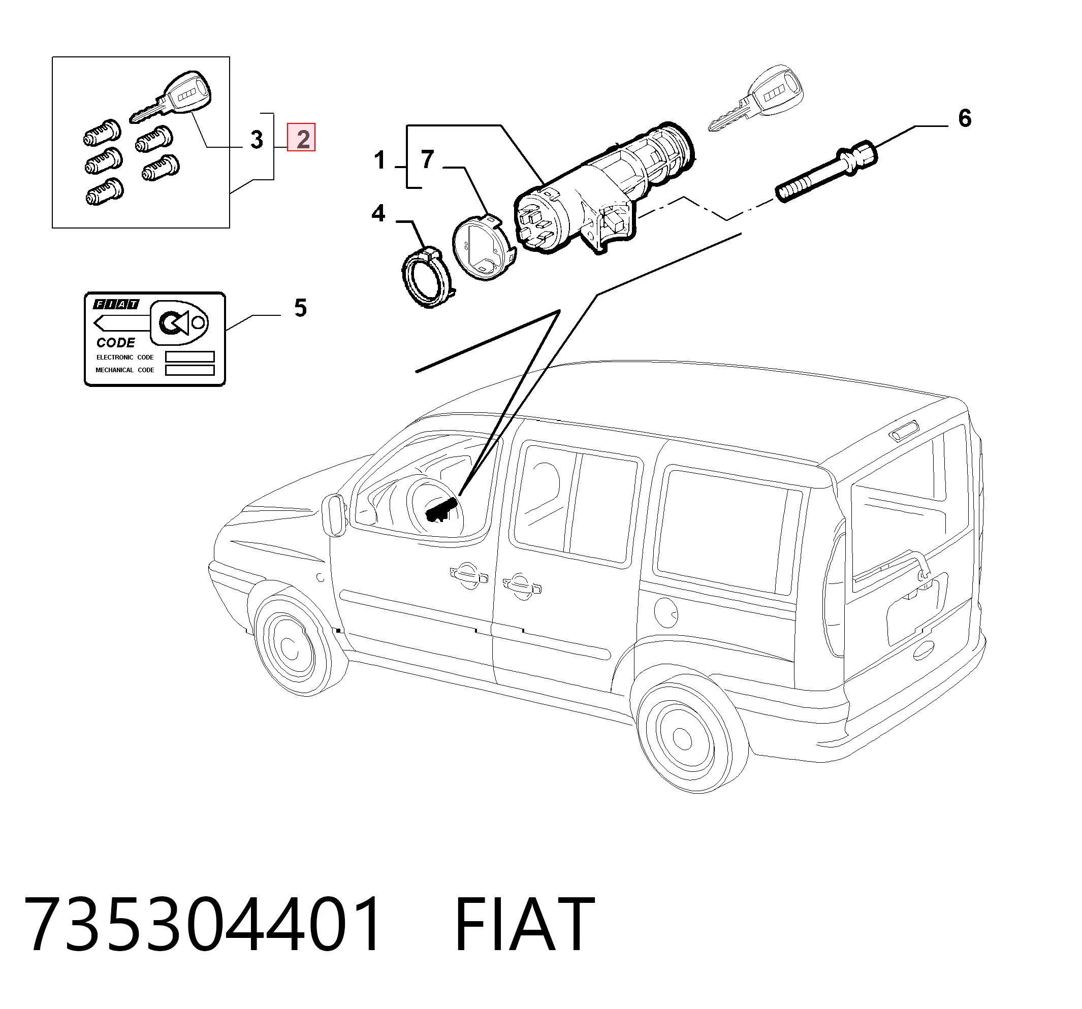 Личинки замків, комплект Magneti Marelli MMS0096 ціна, від 18.14 USD