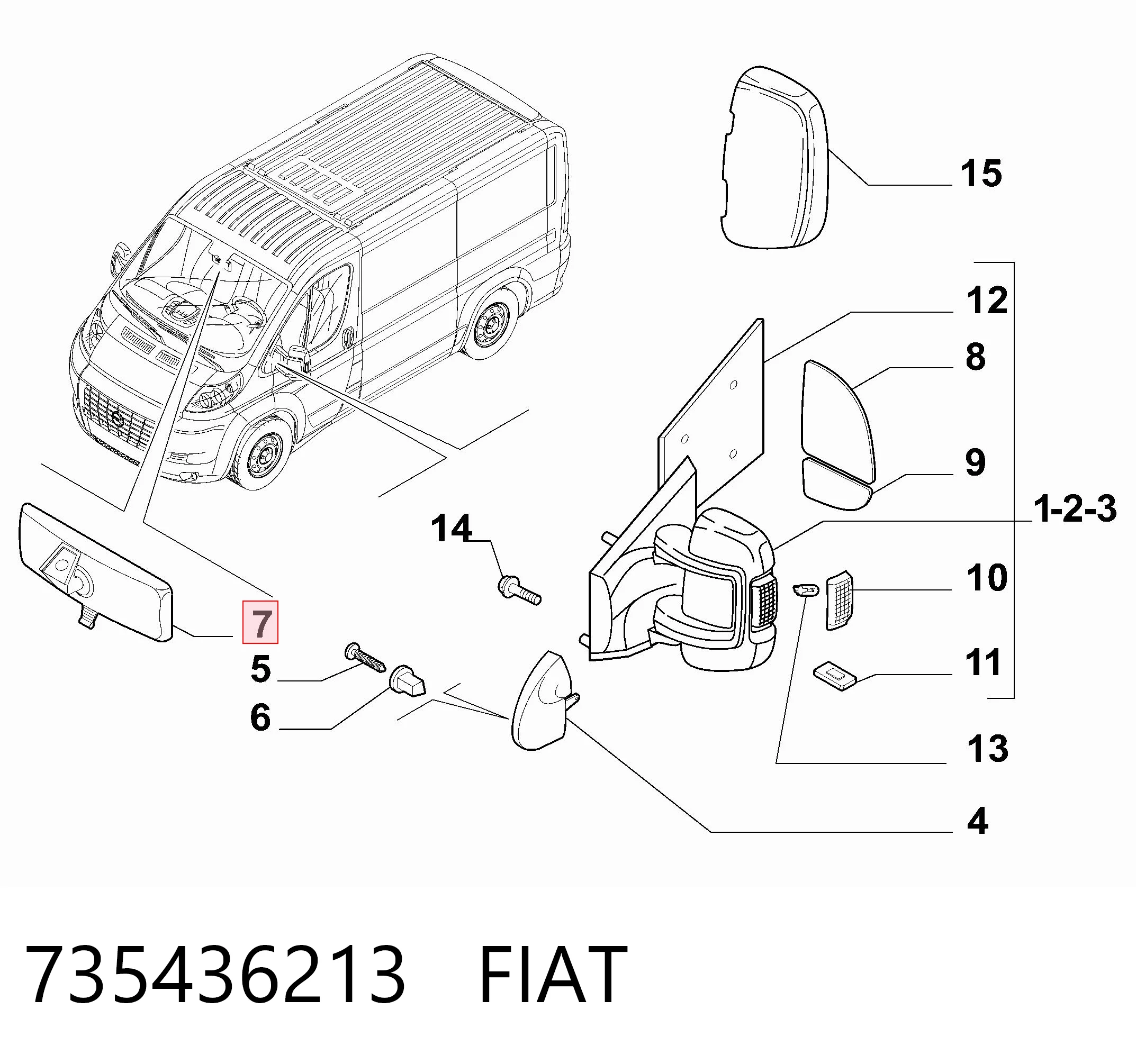 RV17001 Magneti Marelli Салоне дзеркало заднього виду