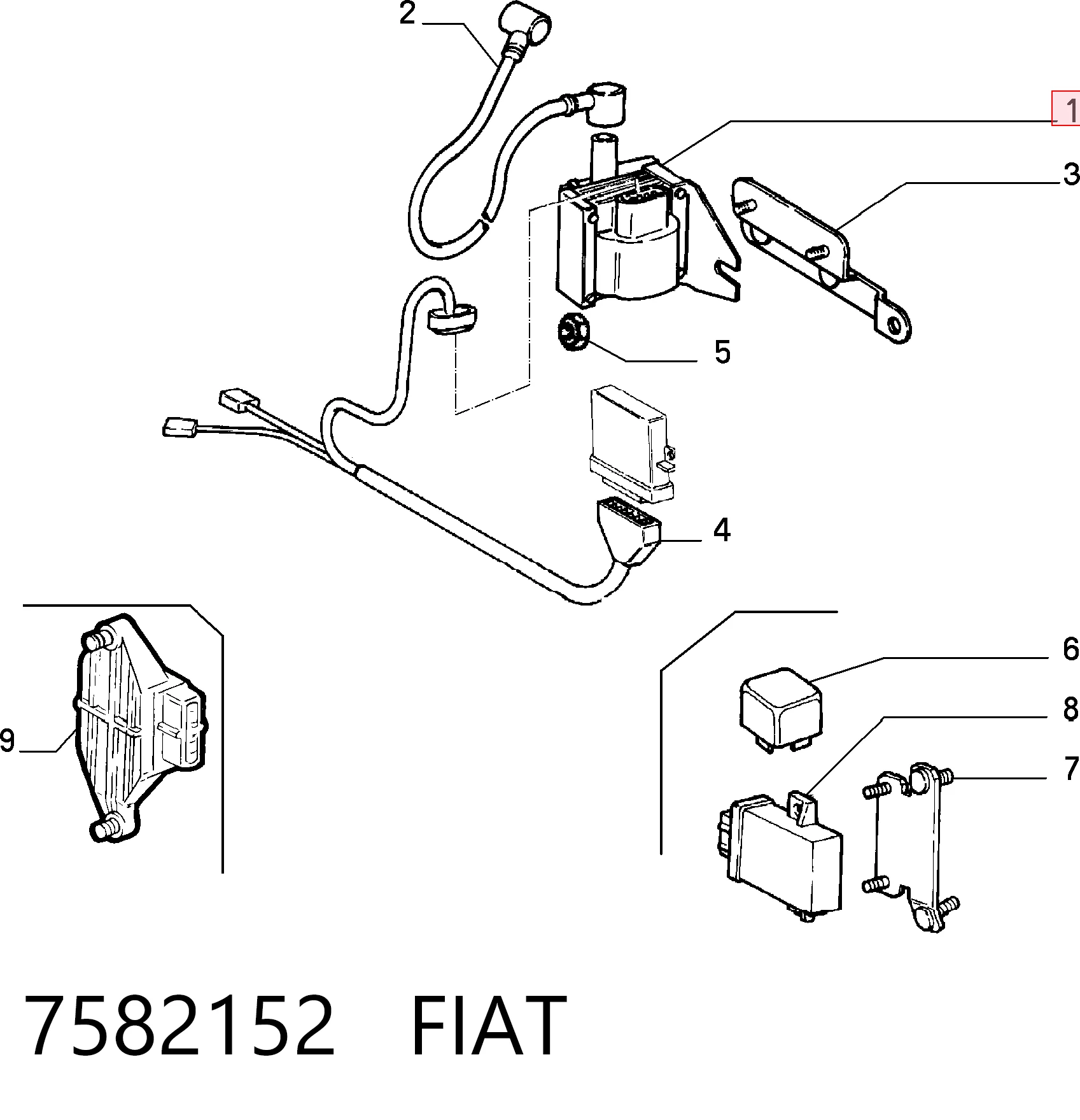 7582152 Fiat/Alfa/Lancia Котушка запалювання