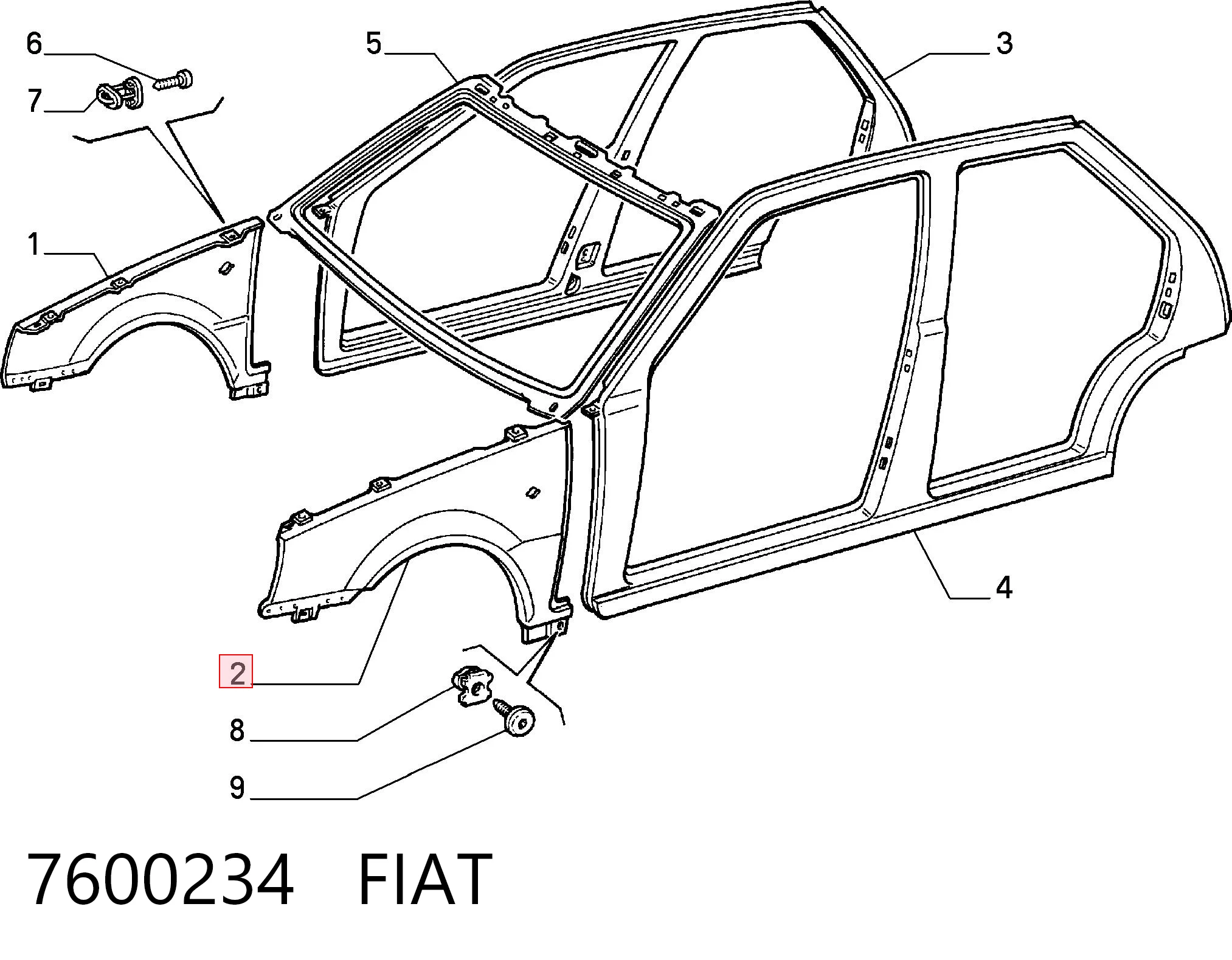 Переднє ліве крило на Fiat Tipo  160
