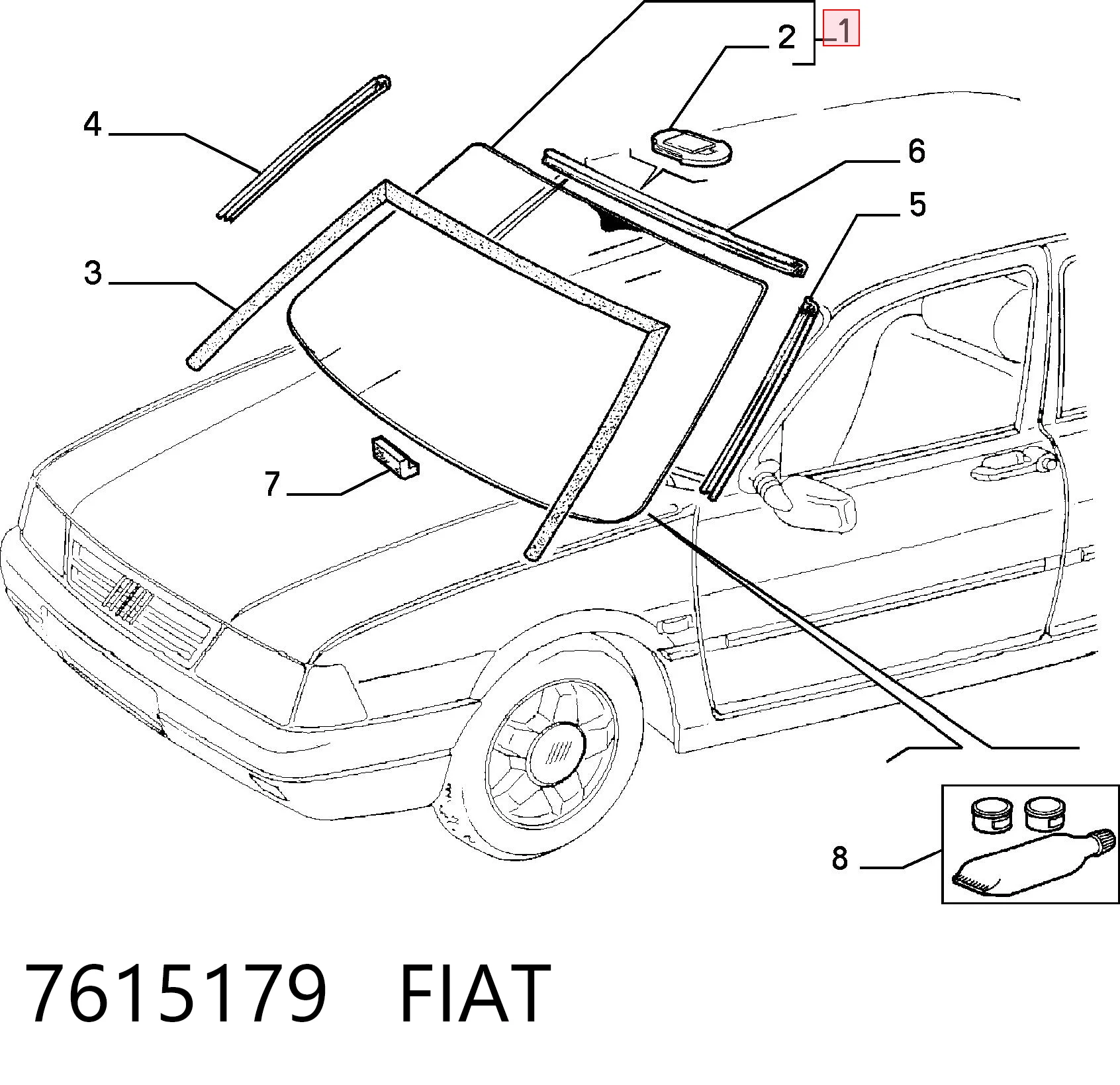 Автомобільне скло на Fiat Tipo  160