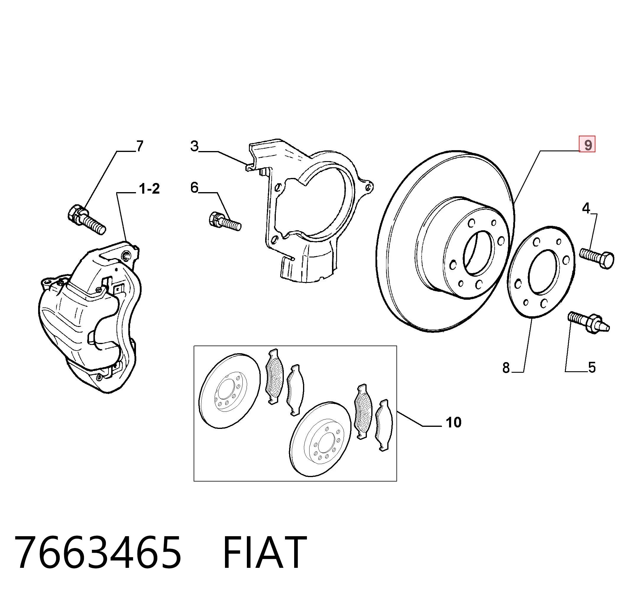7663465 Fiat/Alfa/Lancia Дискові гальма