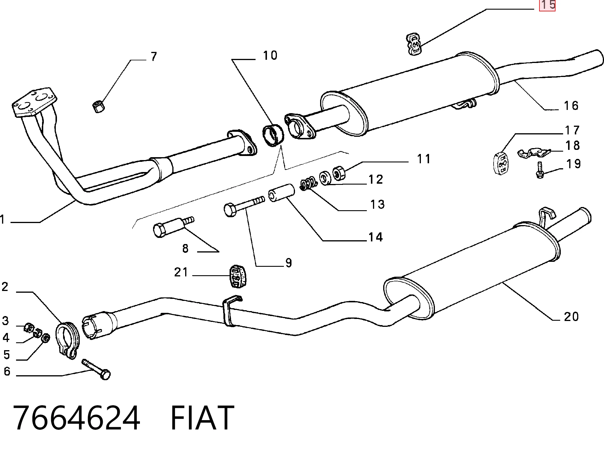 Подушка кріплення глушника Fiat Tipo 