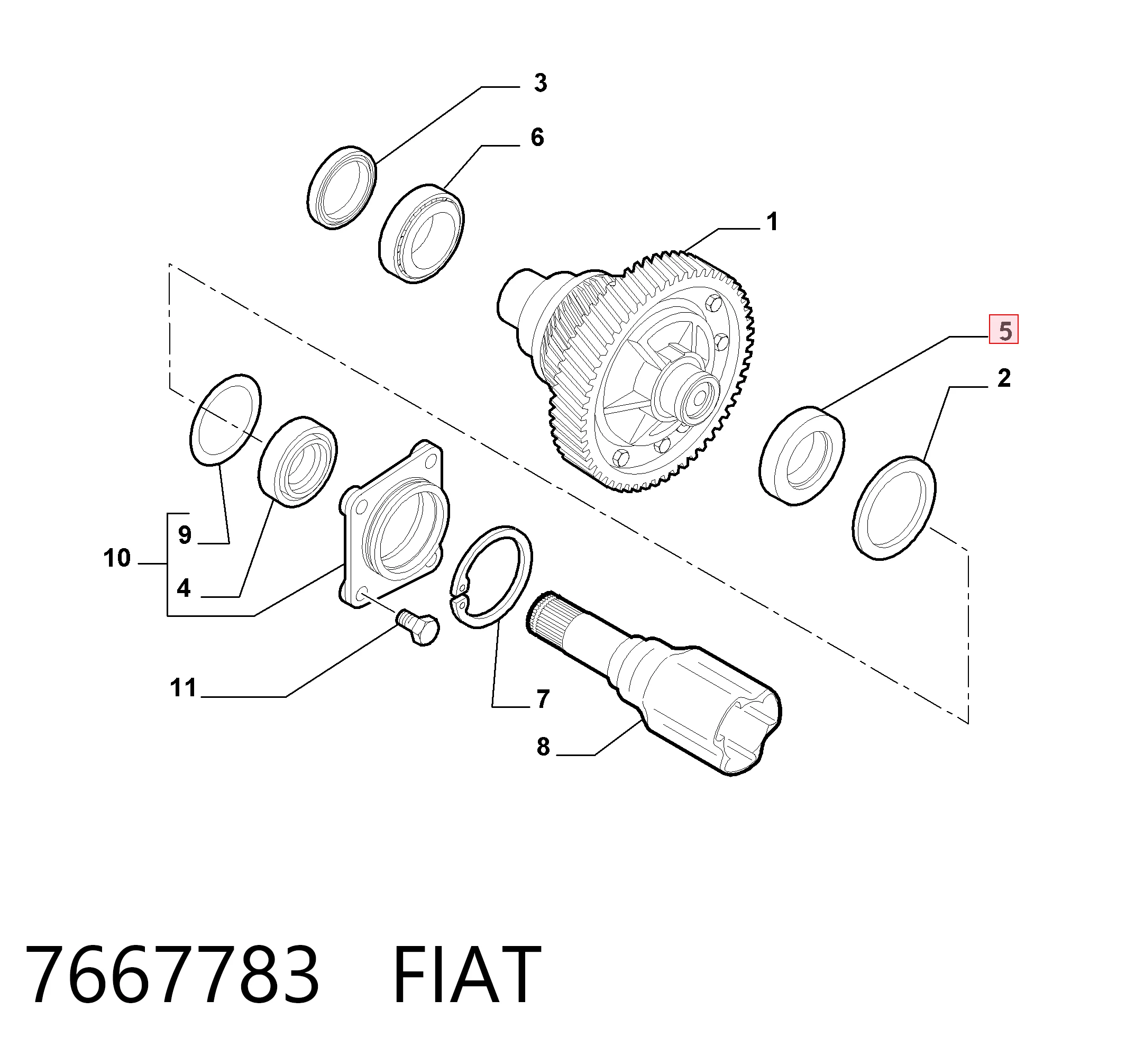 95531325 Opel Підшипник диференціалу переднього моста