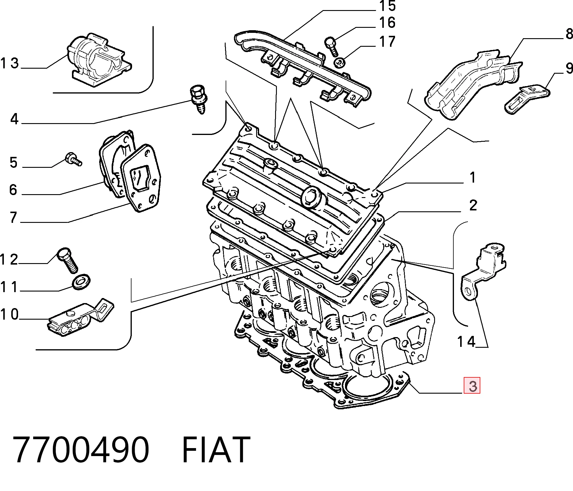 Купити Прокладка ГБЦ Fiat Tipo  160