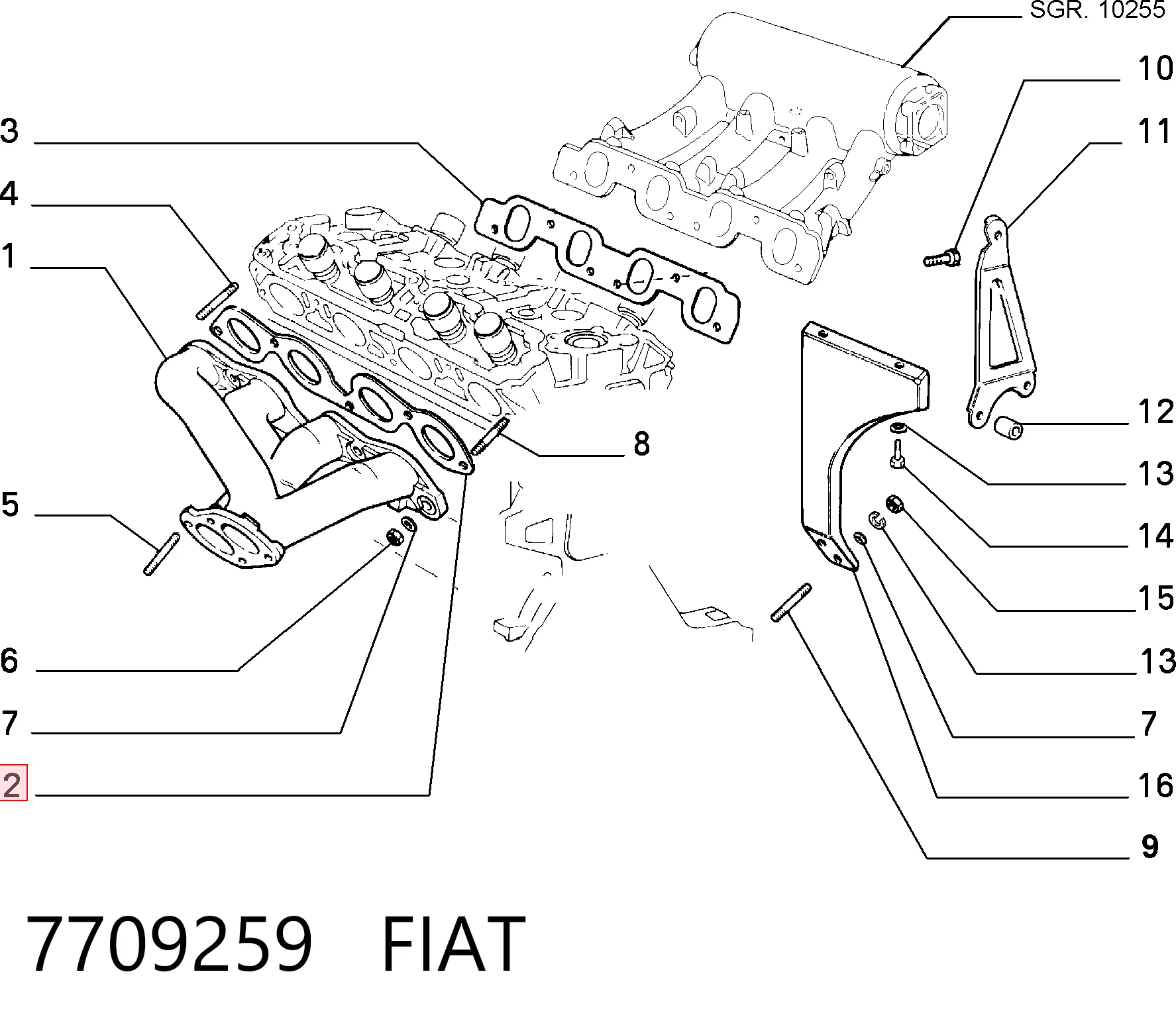 Прокладка випускного колектора Fiat Tempra седан (159) (1990 - 1996) ціна, від 3.13 USD
