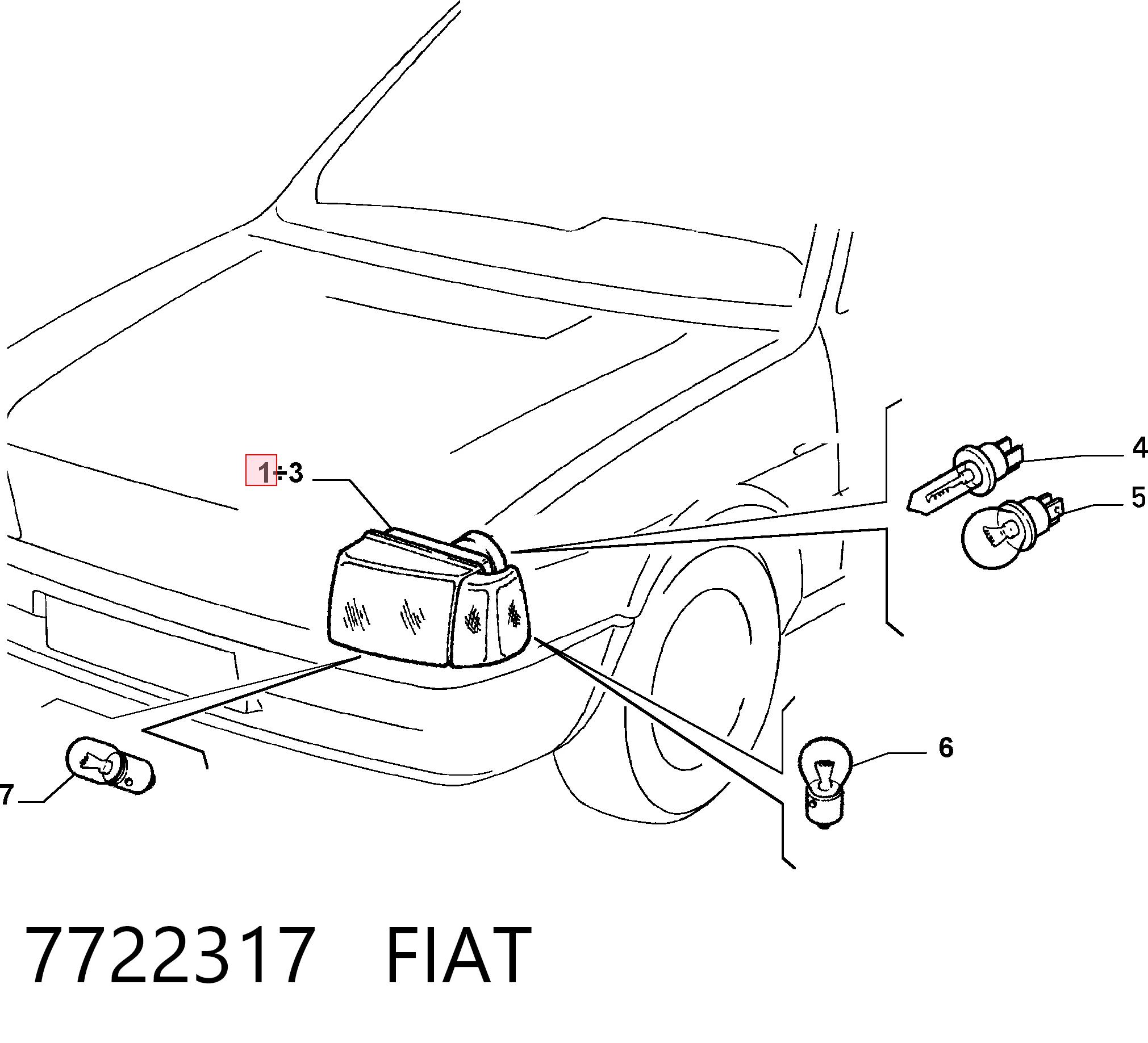 Фари Fiat Uno хетчбек (146A) (1983 - 1996) ціна, від 30.10 USD