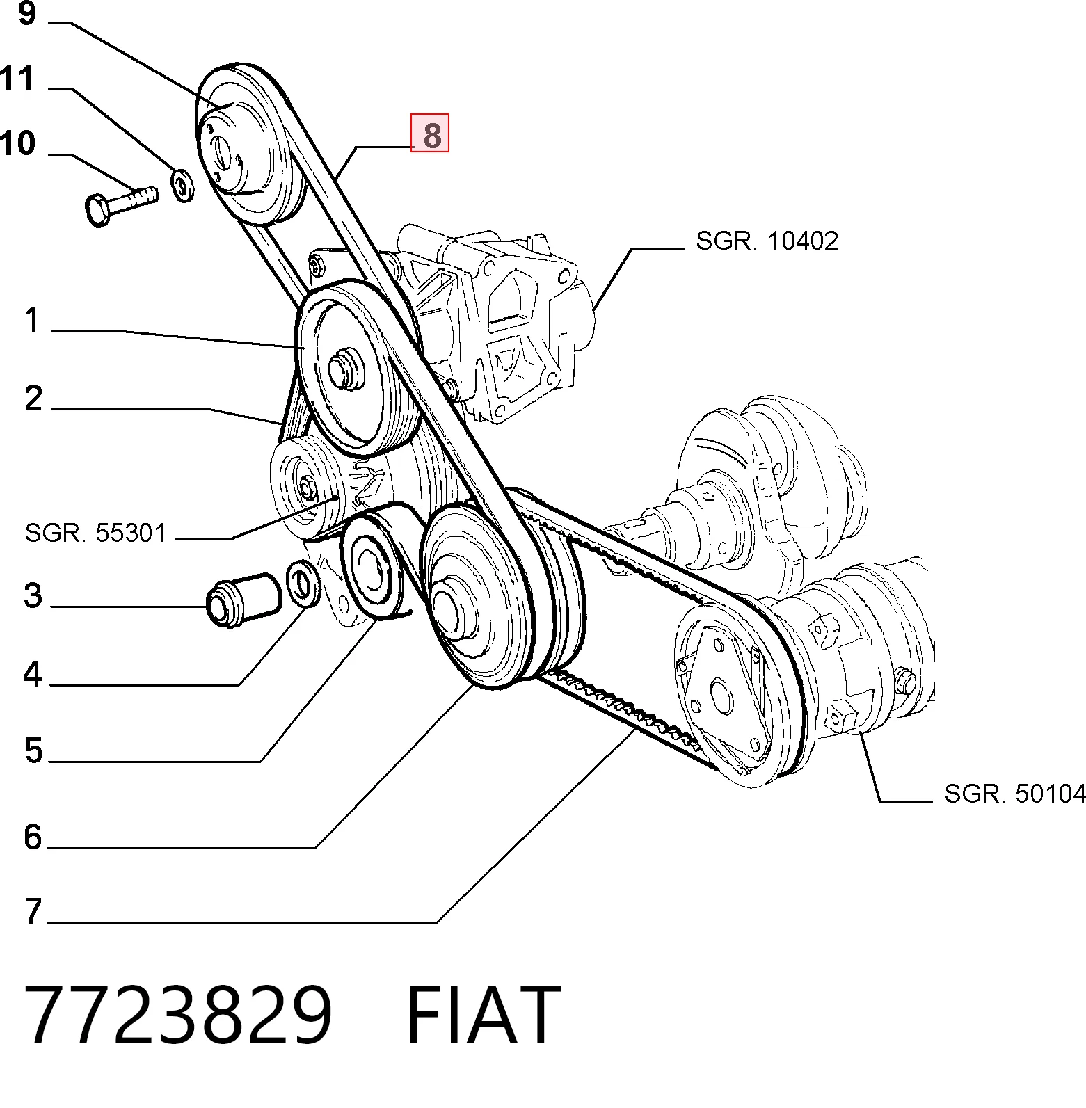 Клиновий ремінь Fiat Scudo COMBINATO універсал (220P) (1996 - 2006) ціна, від 4.37 USD
