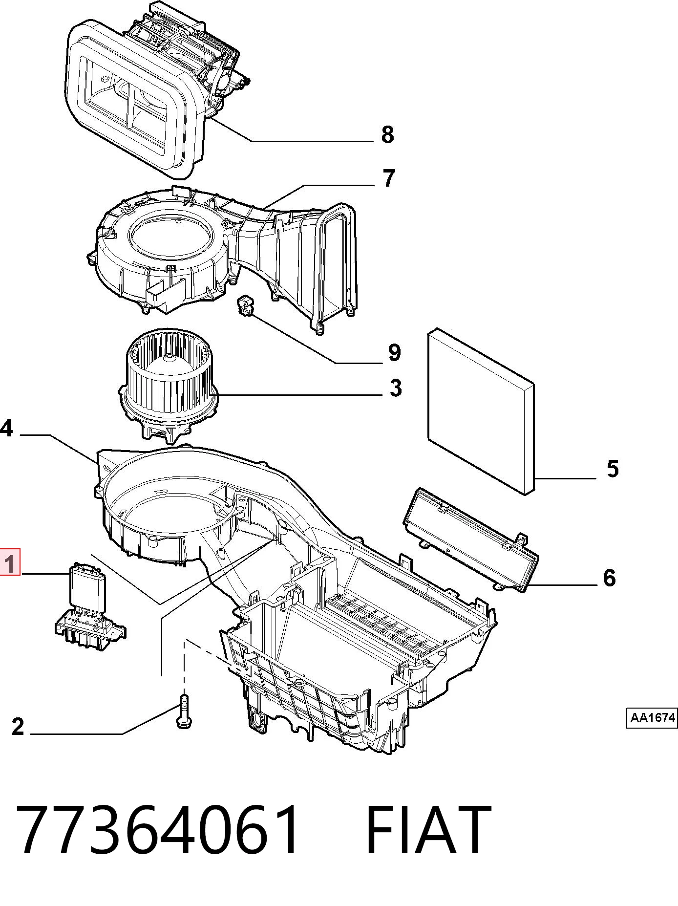 77364061 Fiat/Alfa/Lancia Регулятор оборотів пічки