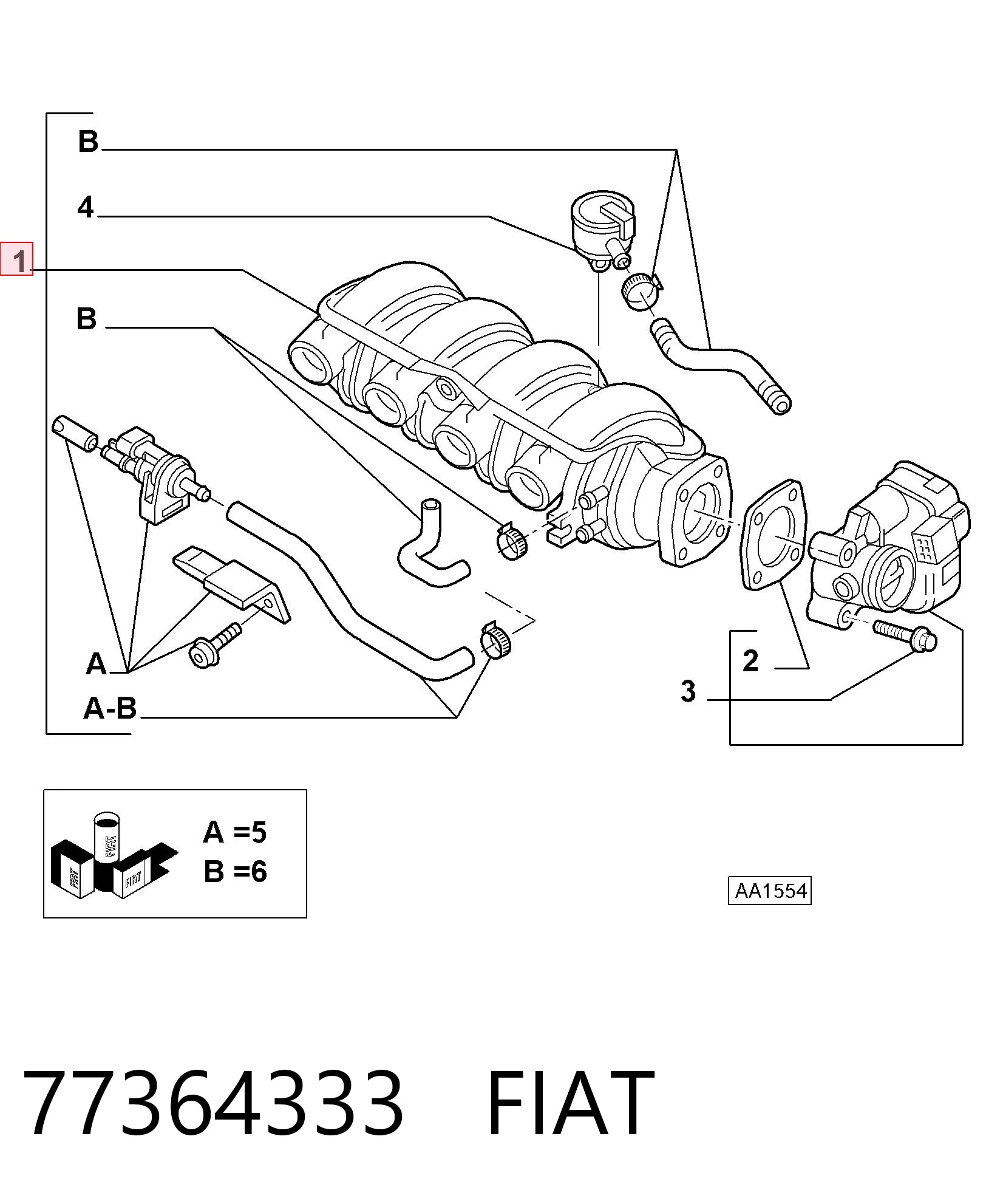 77364333 Fiat/Alfa/Lancia Супорт гальмівний передній правий