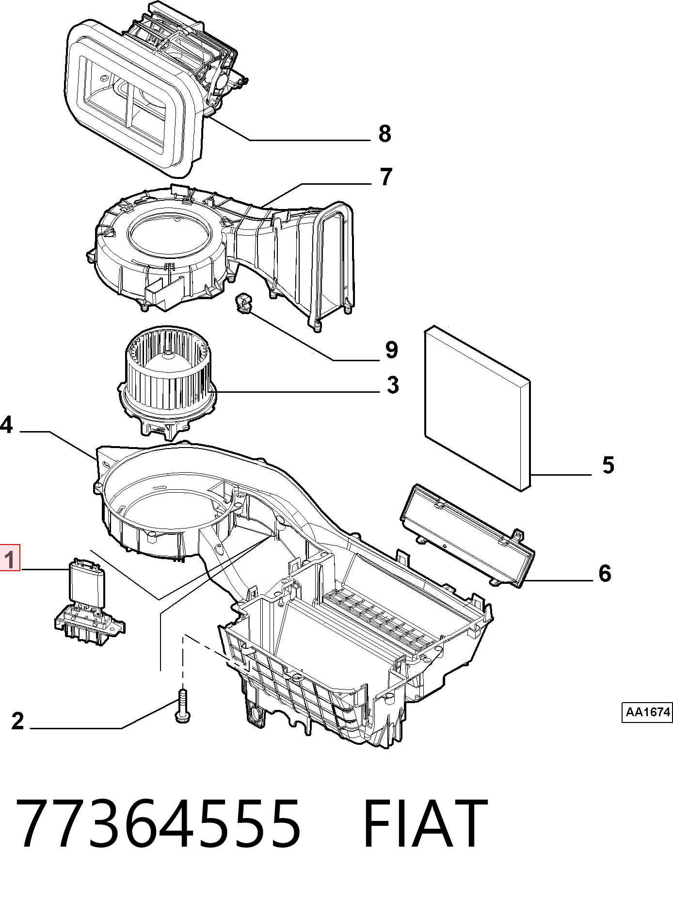 77364555 Fiat/Alfa/Lancia Регулятор оборотів пічки
