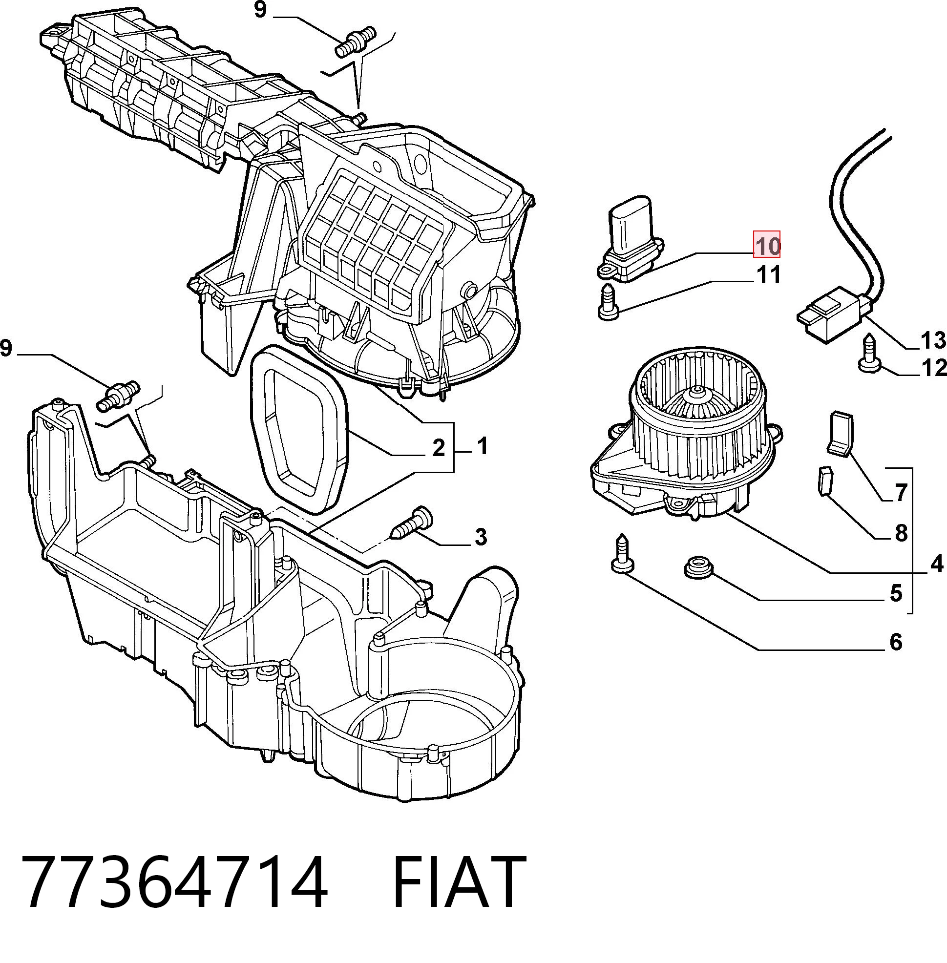 77364714 Fiat/Alfa/Lancia Регулятор оборотів пічки