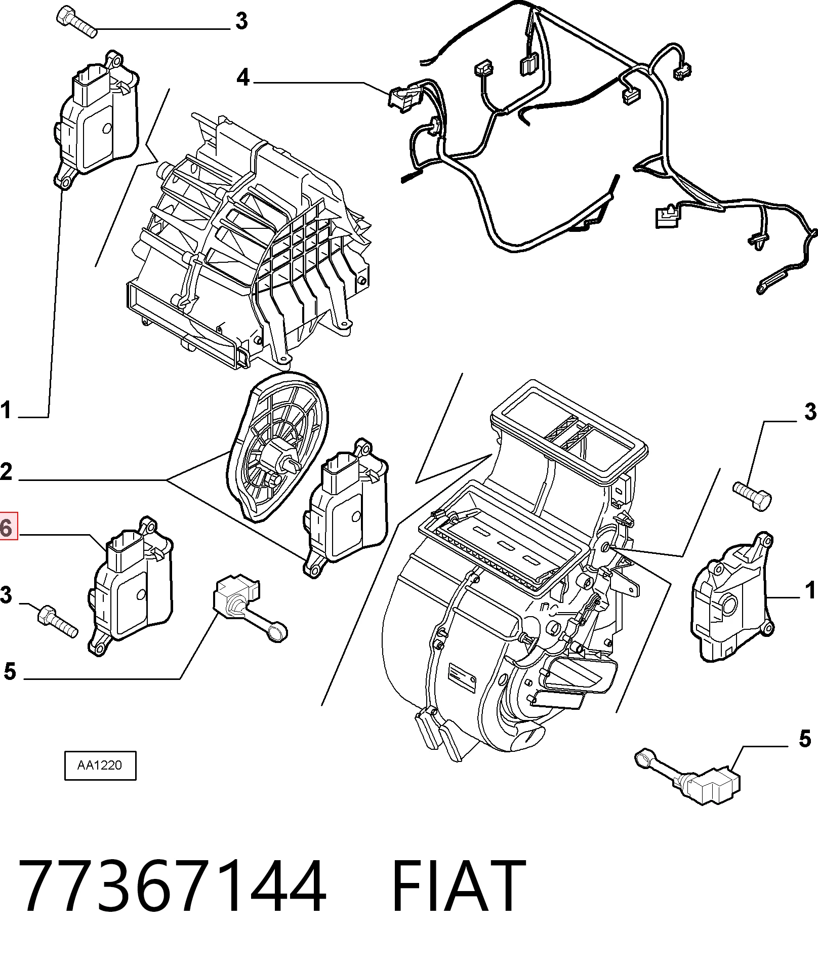 77367144 Chrysler Мотор заслінки печі
