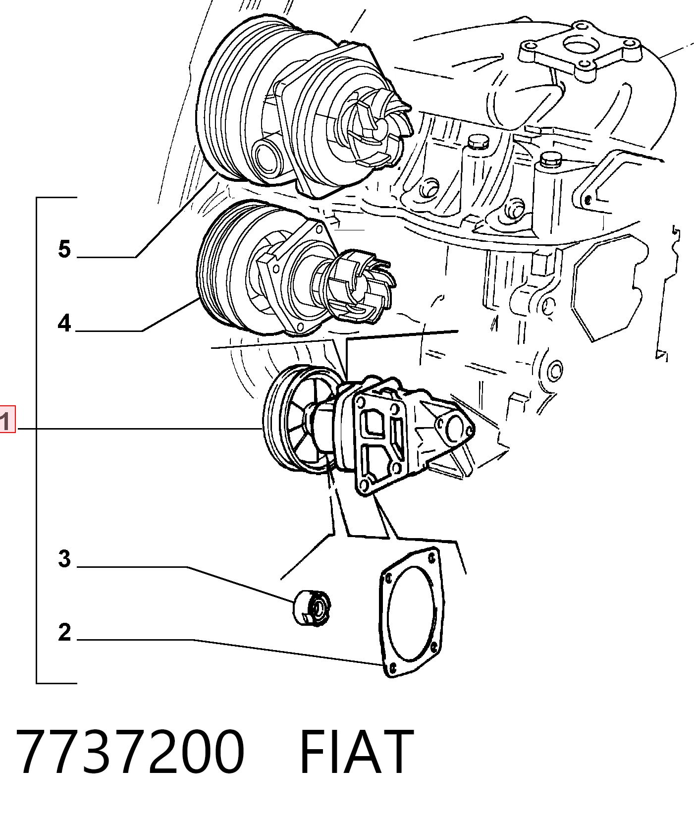 Водяний насос Fiat Tempra 